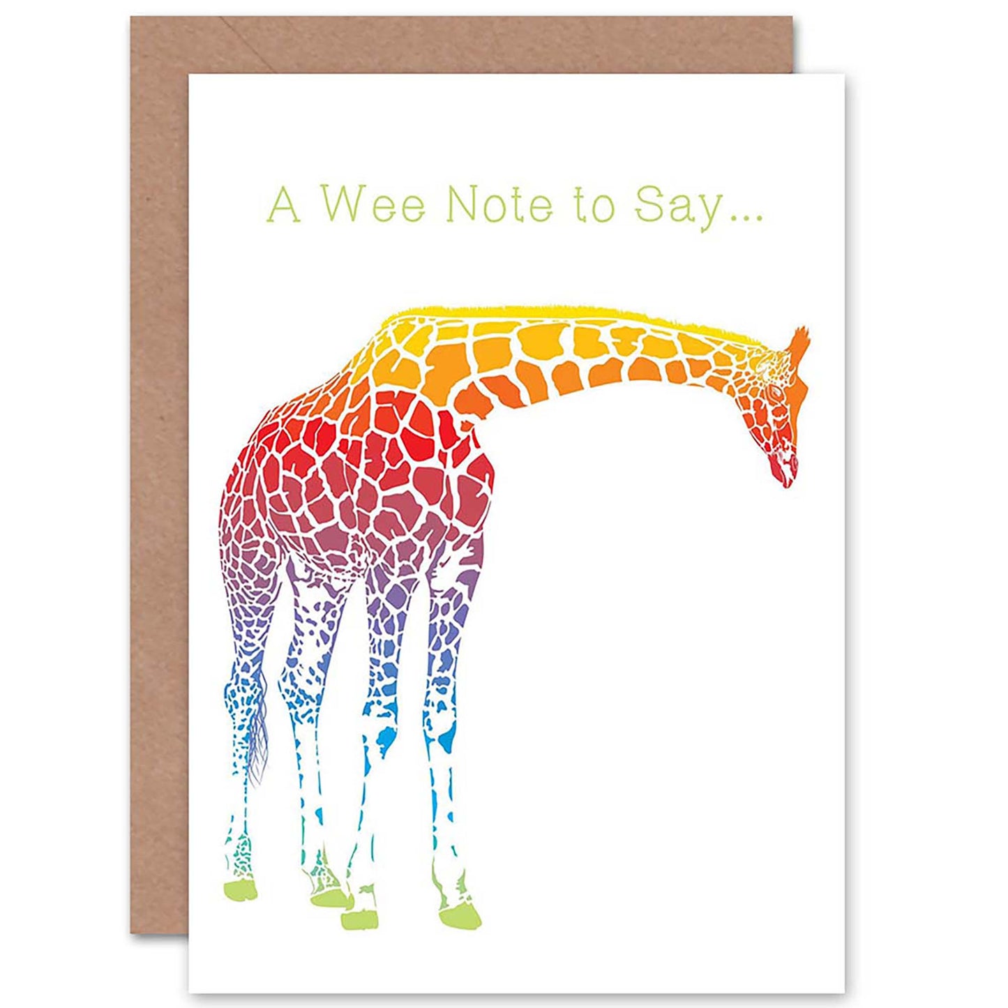 A Wee Note to Say Multi Colour Giraffe Sympathy Card
