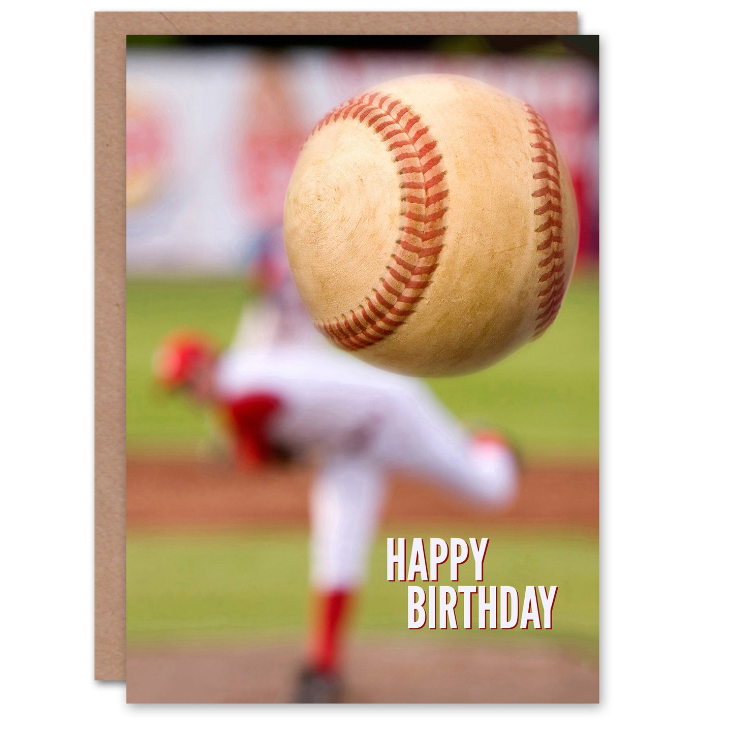 Happy Birthday Baseball Pitcher Sport Ball Birthday Card