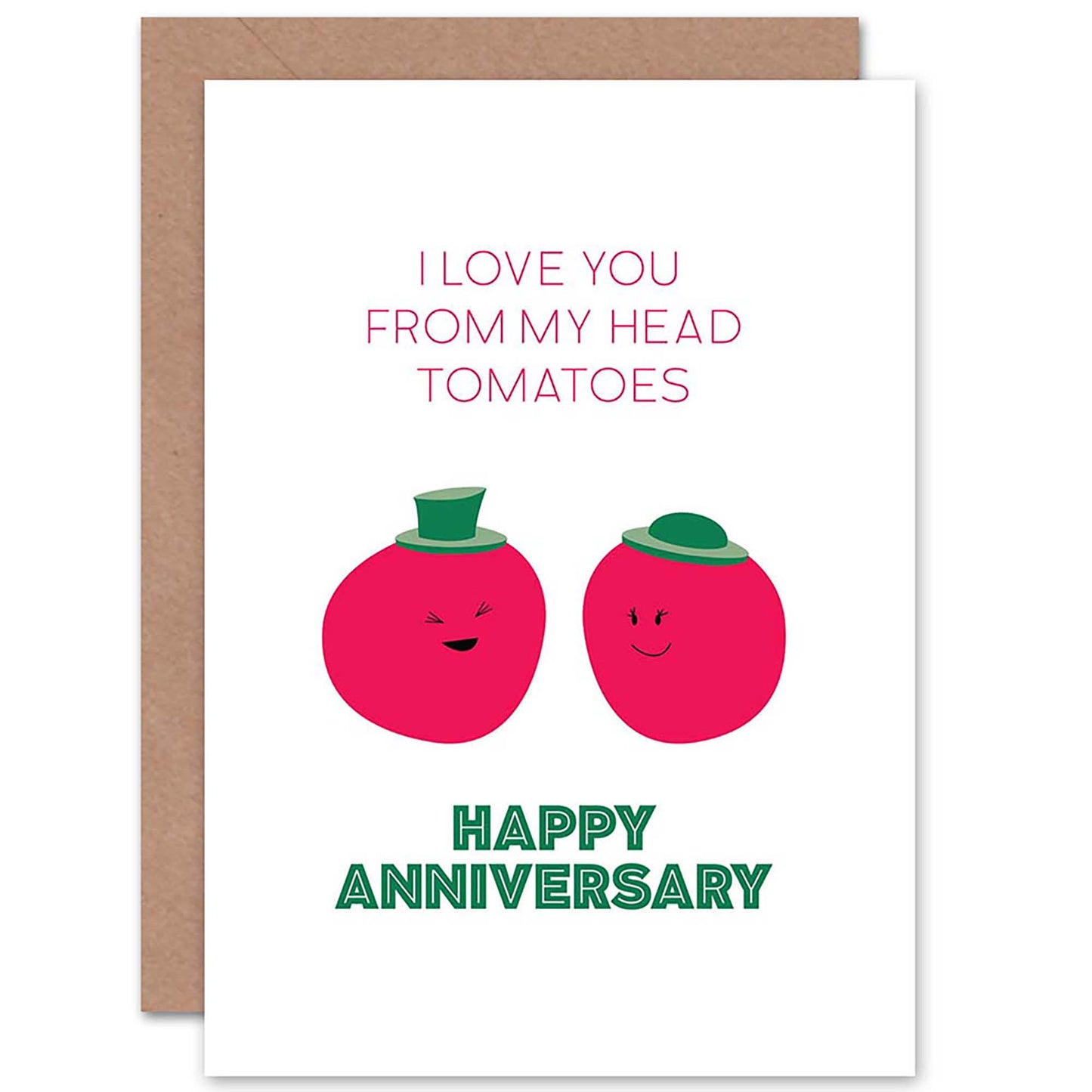 Tomato Pun Love Cute Partner Anniversary Card