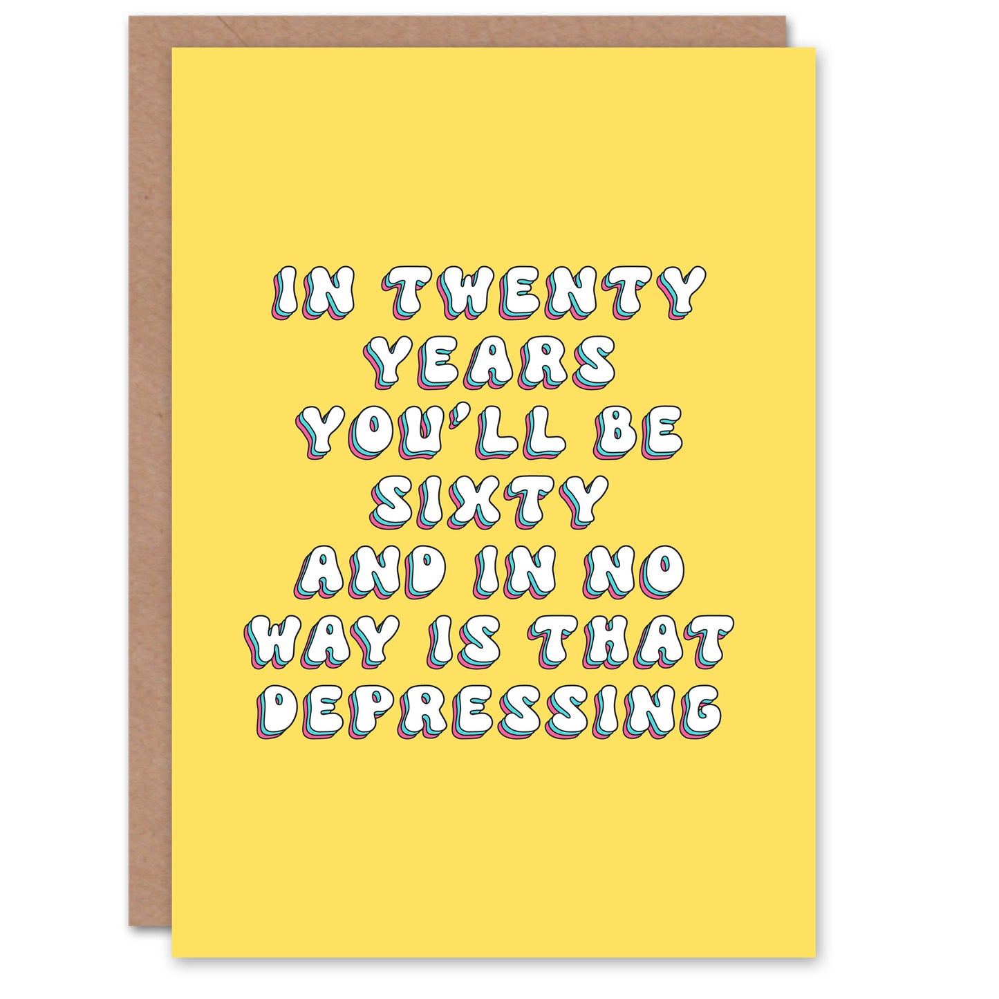 40 Twenty Years Sixty Adult Birthday Card
