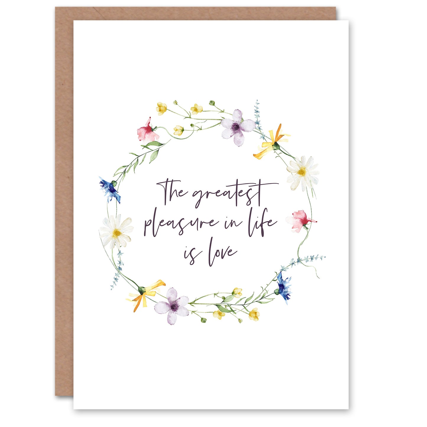 Marriage Poem Pleasure Love Euripides Floral Card