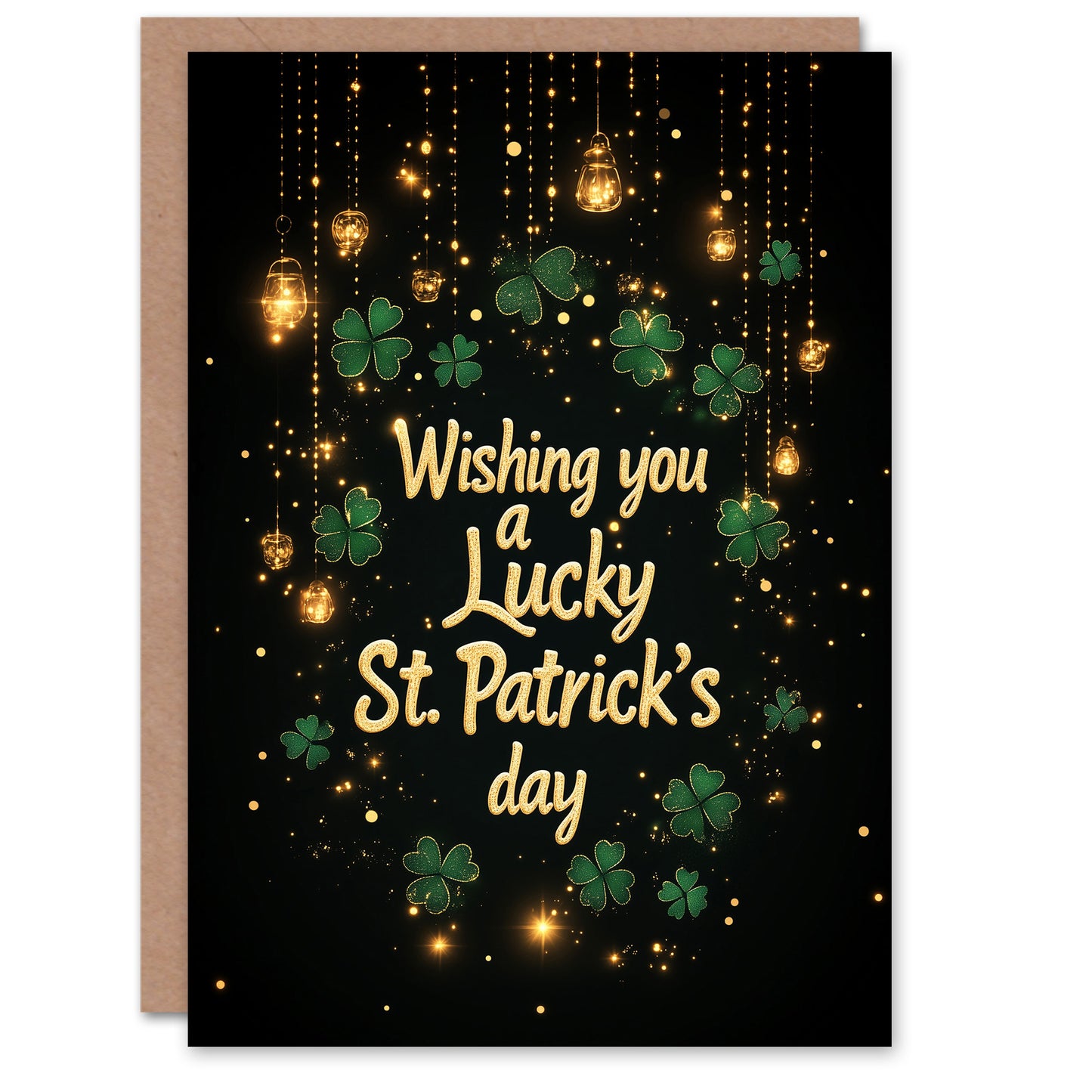 St. Patrick's Day Card Wishing You A Lucky Day Blank Greeting Card