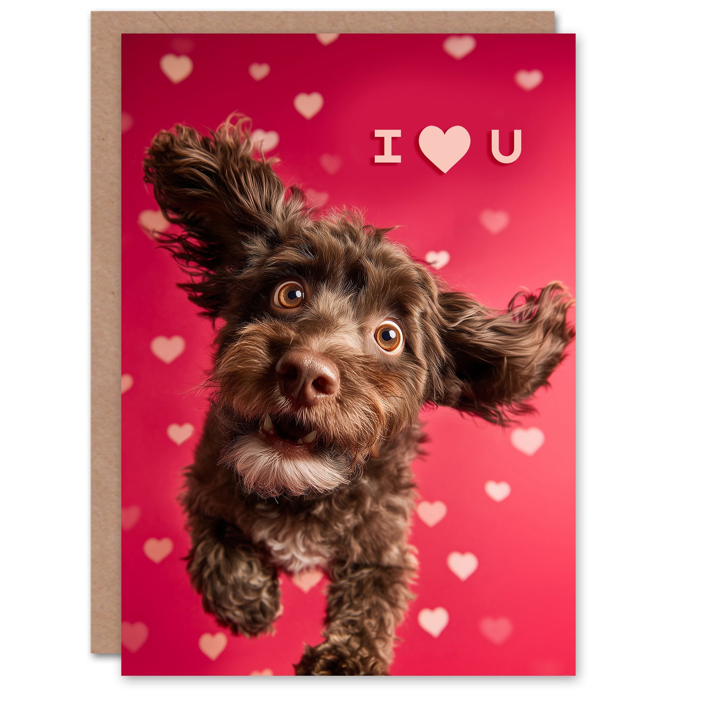 I Heart You Cute Fun Cockapoo Photo Dog Lover Valentine's Day Card