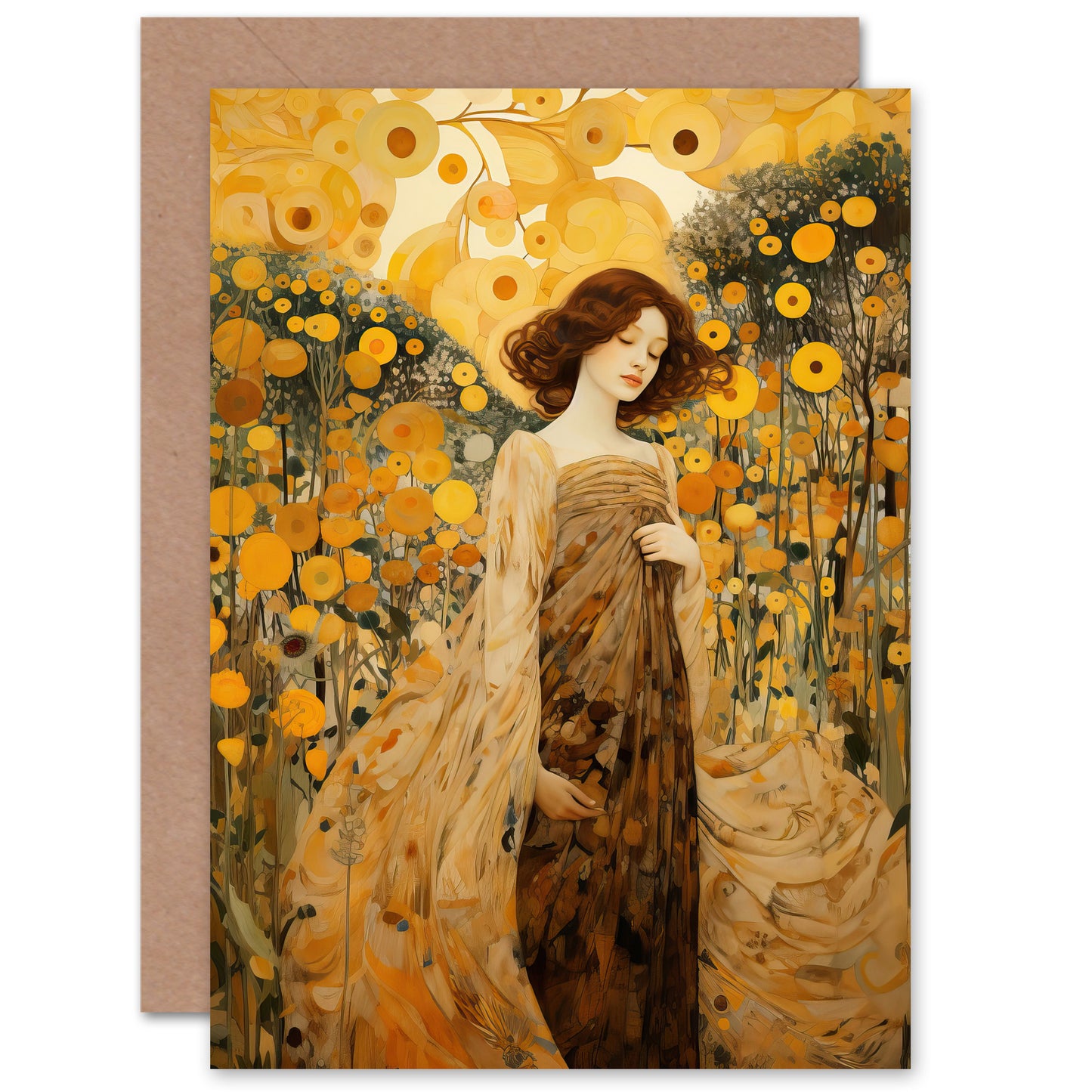 Walk On Wildflower Klimt Style Mother's day Card