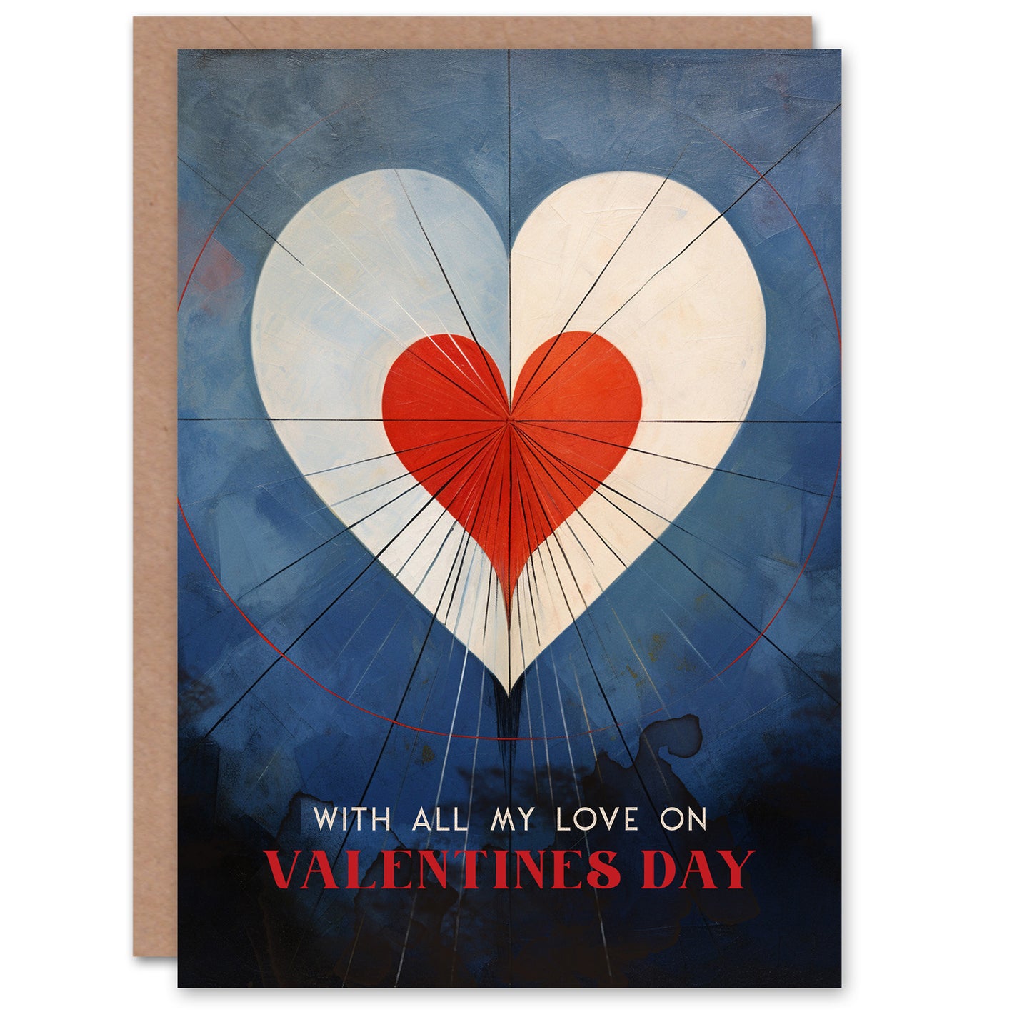 Artistic Abstract Grunge Dark Valentine's Card