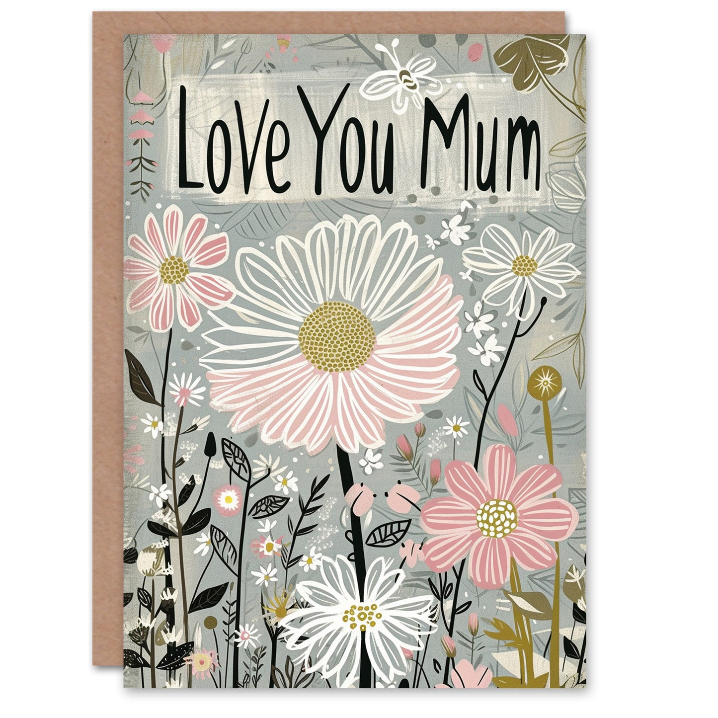 Mothers Day Love You Simple Wildflowers Mother's day Card