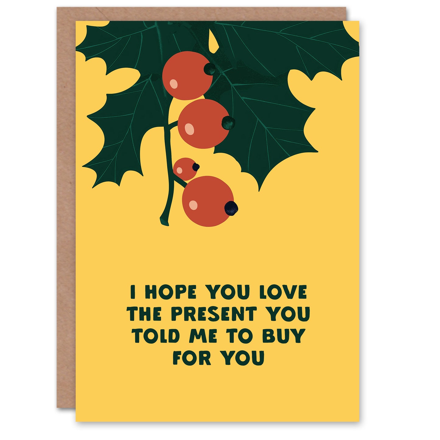 Hope You Love Present You Told Me To Buy Funny Christmas Card