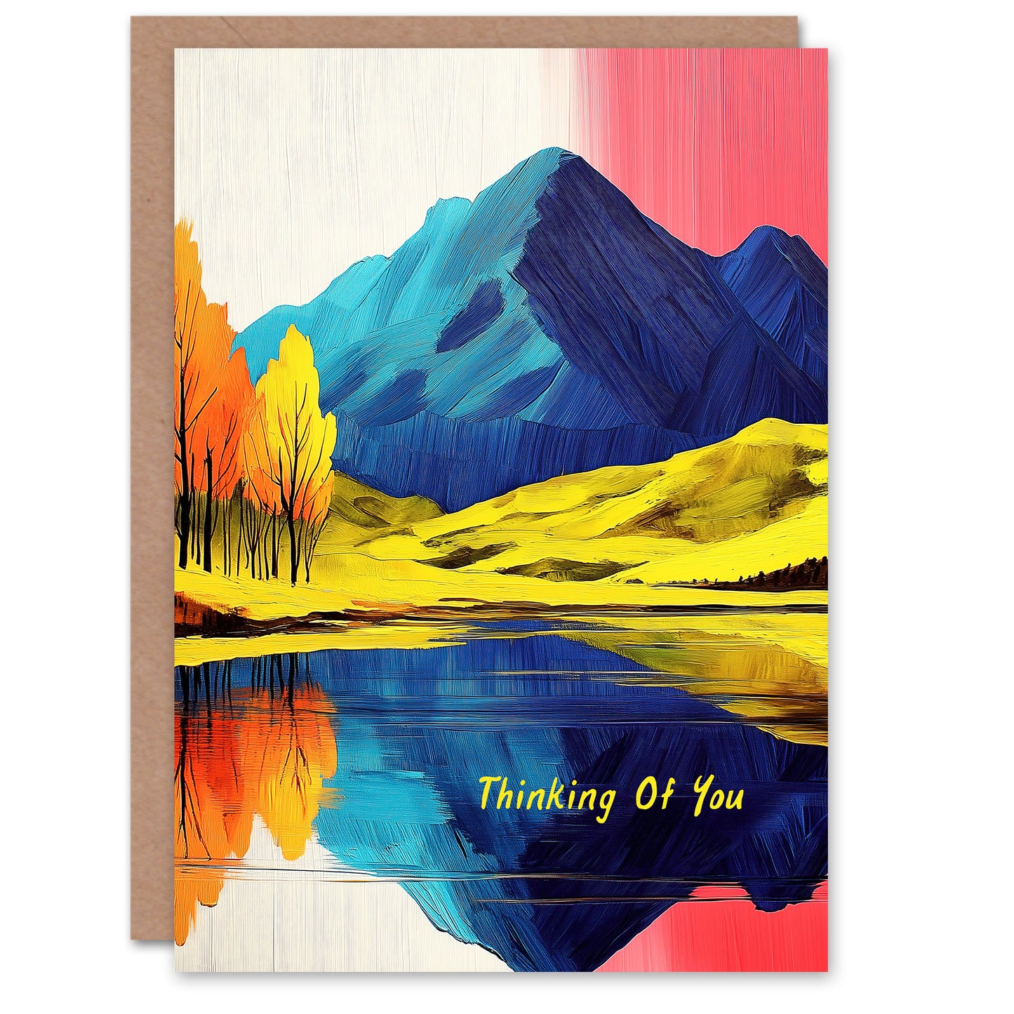 Thinking Of You Greeting Card Mountain Lake Autumn Landscape