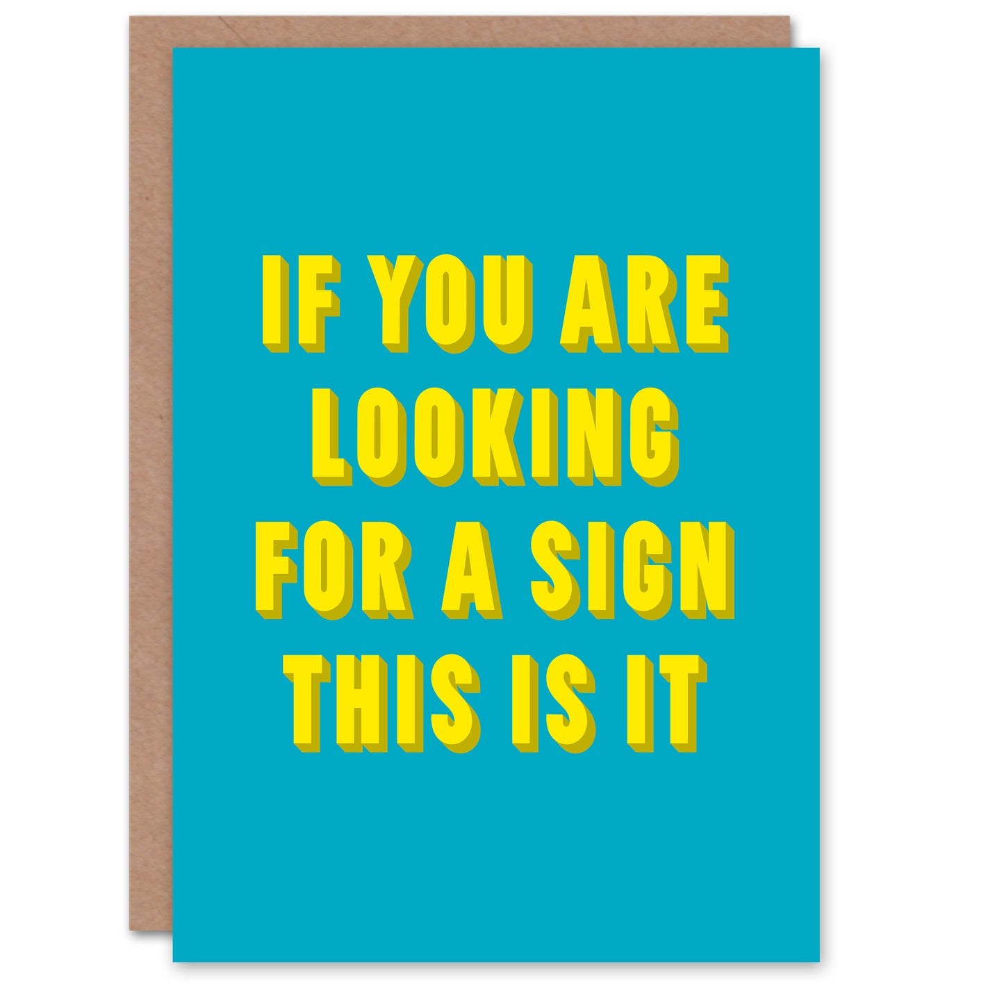 If You Are Looking For A Sign Modern Blue Greeting Card