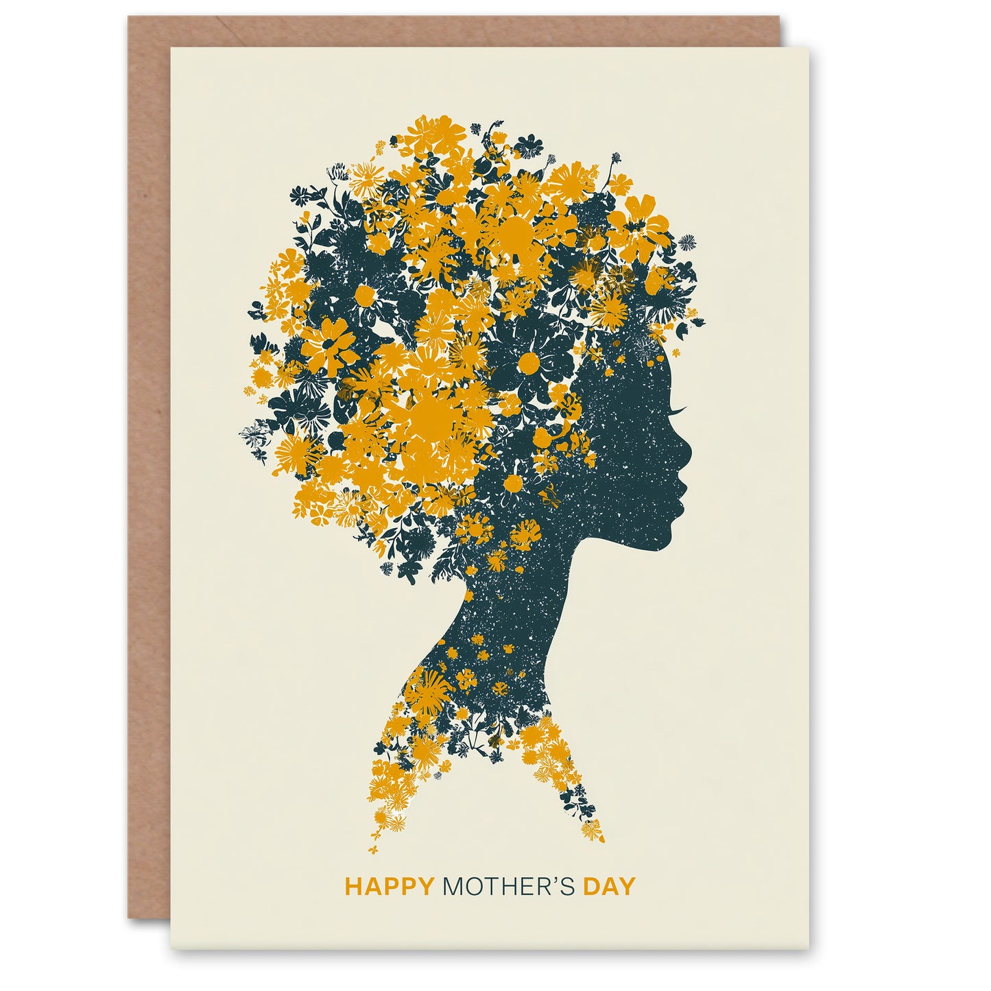 Happy Mother's Day Card For Mum Floral Simple Elegant Modern Blank Inside