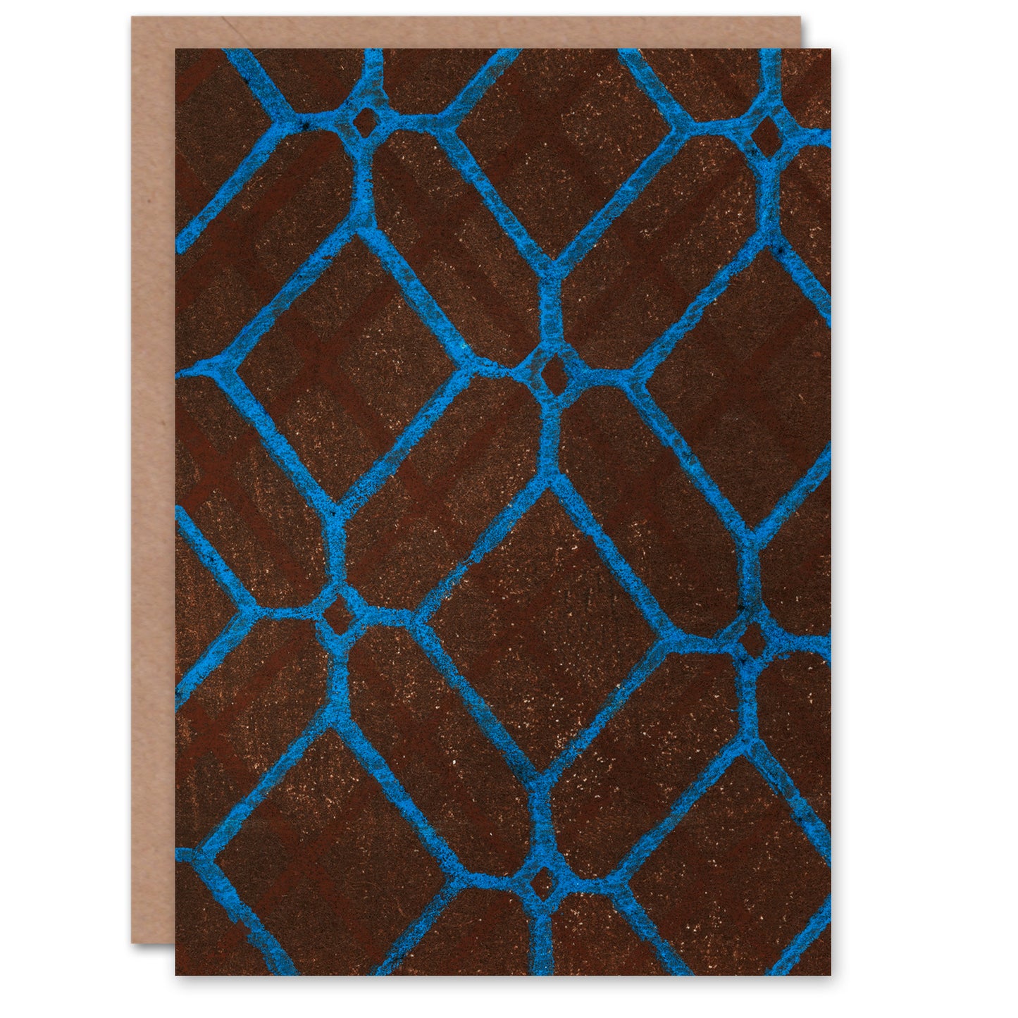 Furuya Korin Japanese Vintage Geometric Textile Pattern Greetings Card