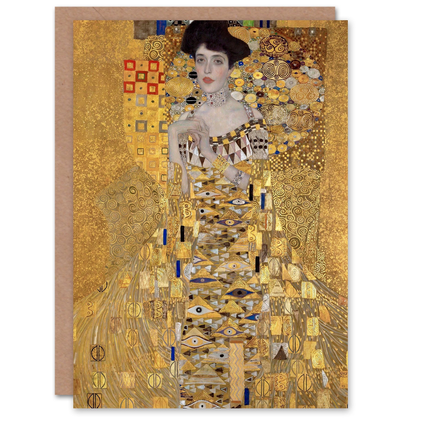 Gustav Klimt Portrait of Adele Bloch Bauer I Greetings Card