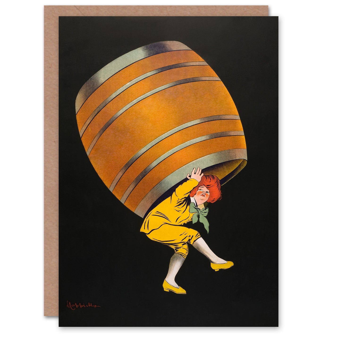 Leonetto Cappiello Cognac Pellisson Vintage Advert Greetings Card