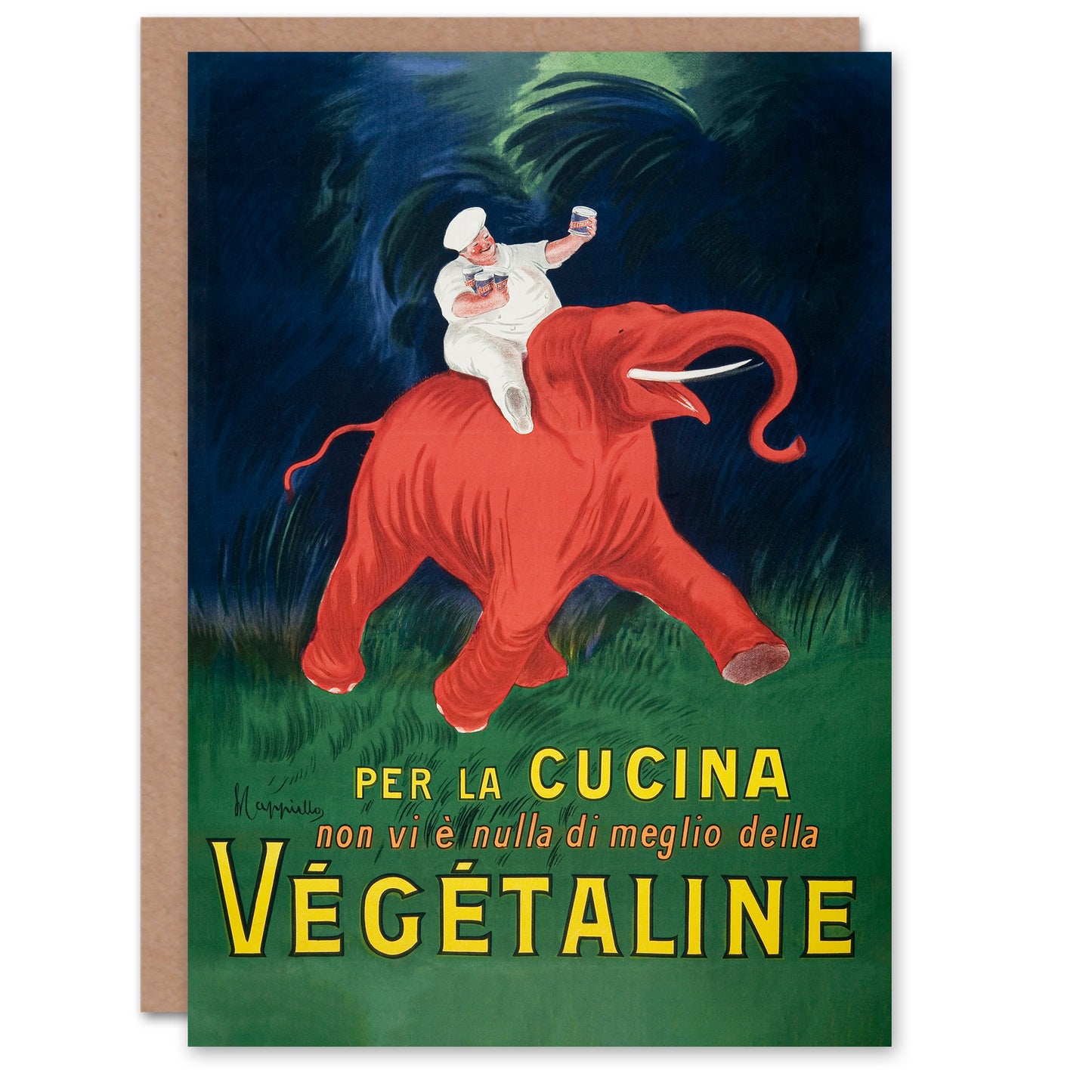 Leonetto Cappiello Vegetaline Vintage Italian Advert Greetings Card