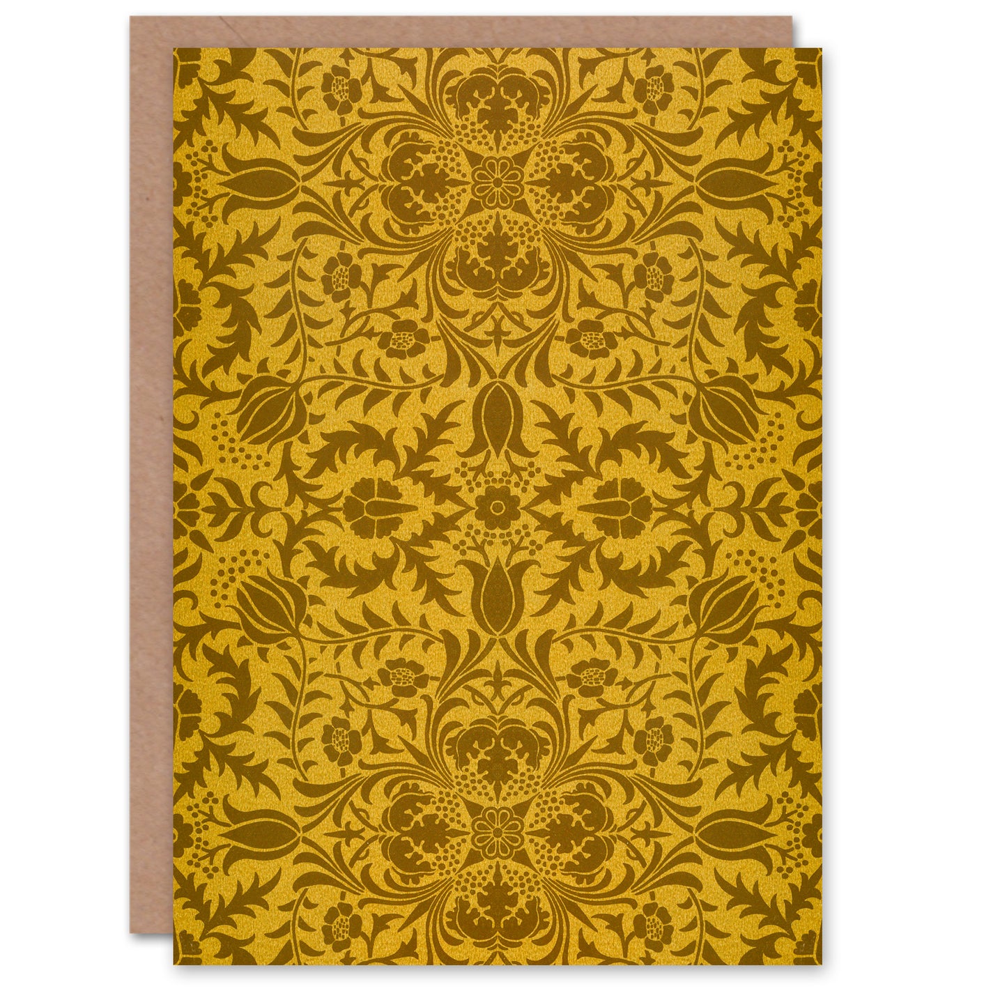 William Morris Floral Vine Filigree Pattern Greetings Card