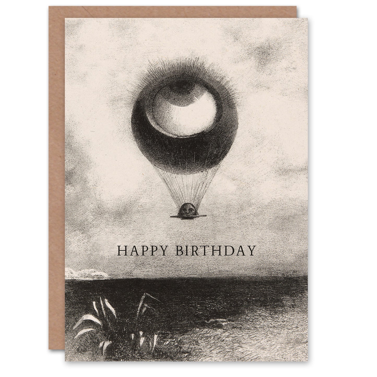 Odilon Redon The Eye Like a Strange Balloon Birthday Card