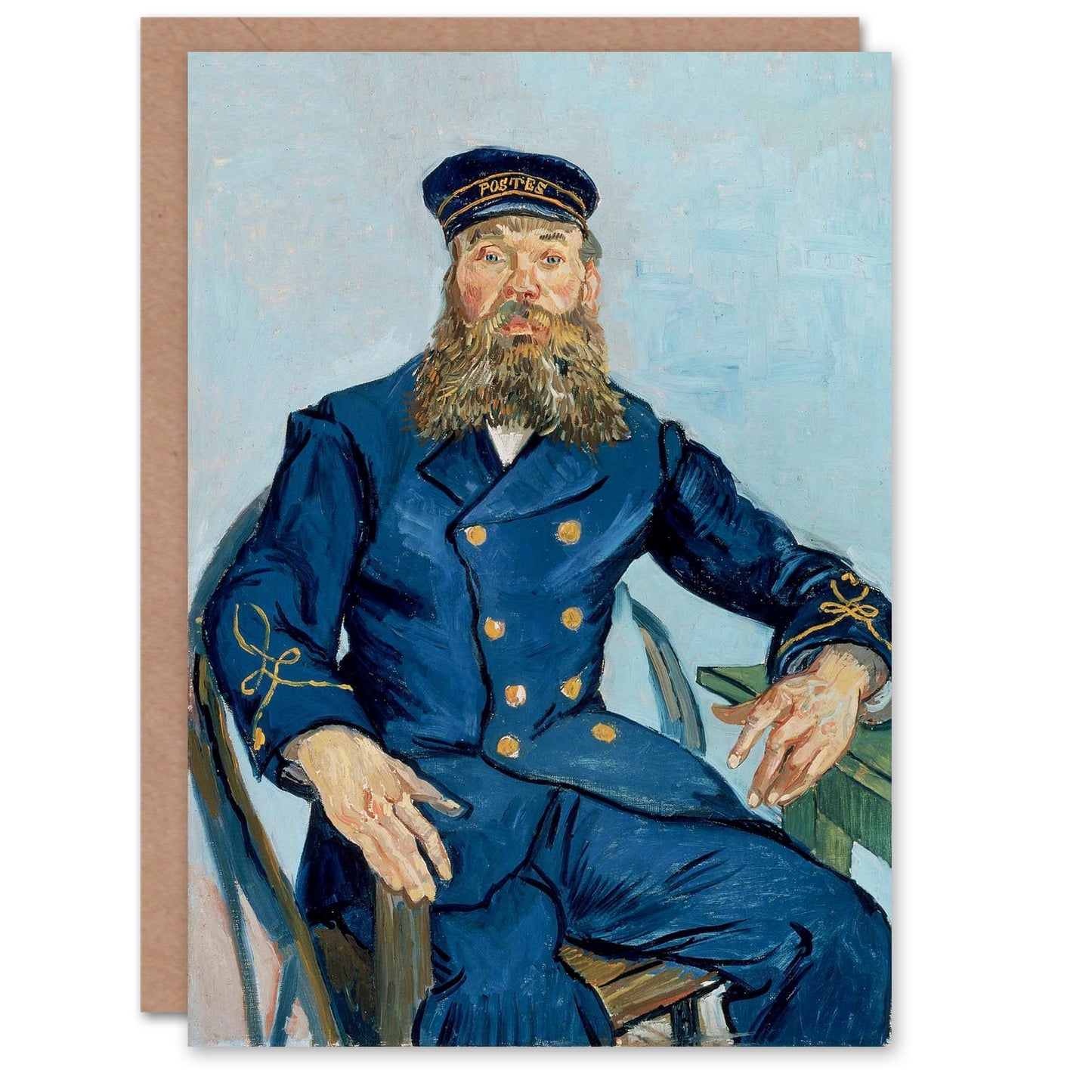 Vincent van Gogh Portrait of the Postman Joseph Roulin Greetings Card