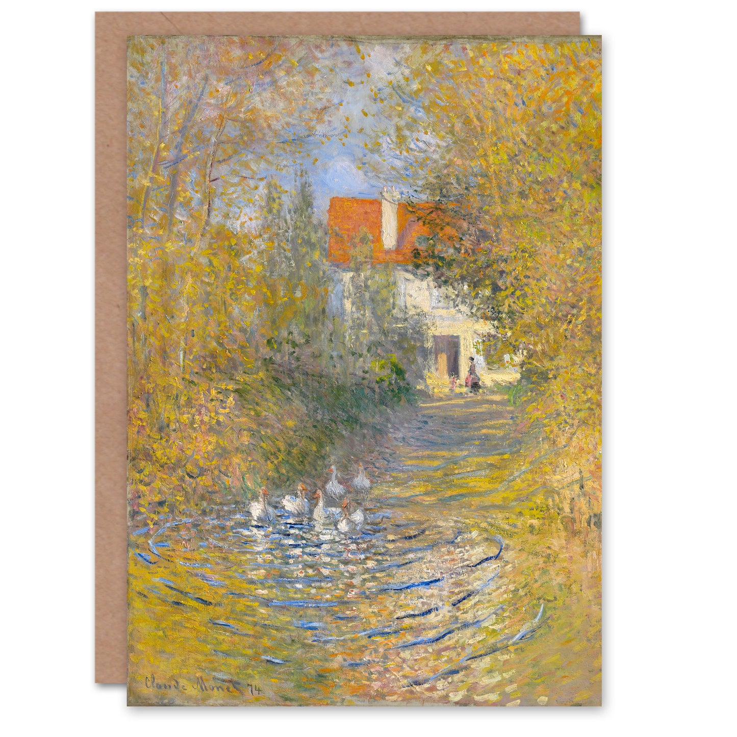 Claude Monet Art Card The Geese Impressionist Painting