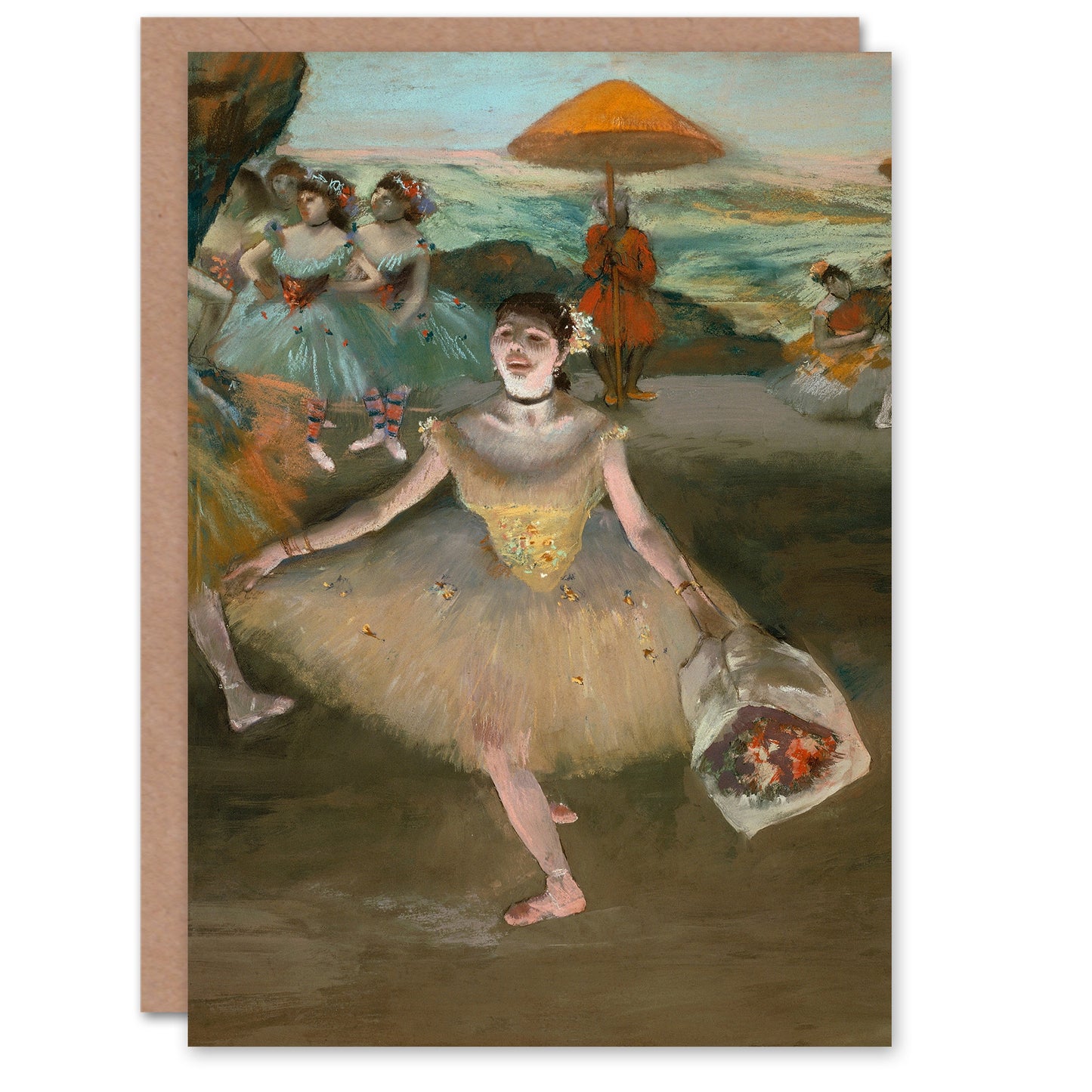 Edgar Degas Art Card Dancer with Bouquet Bowing