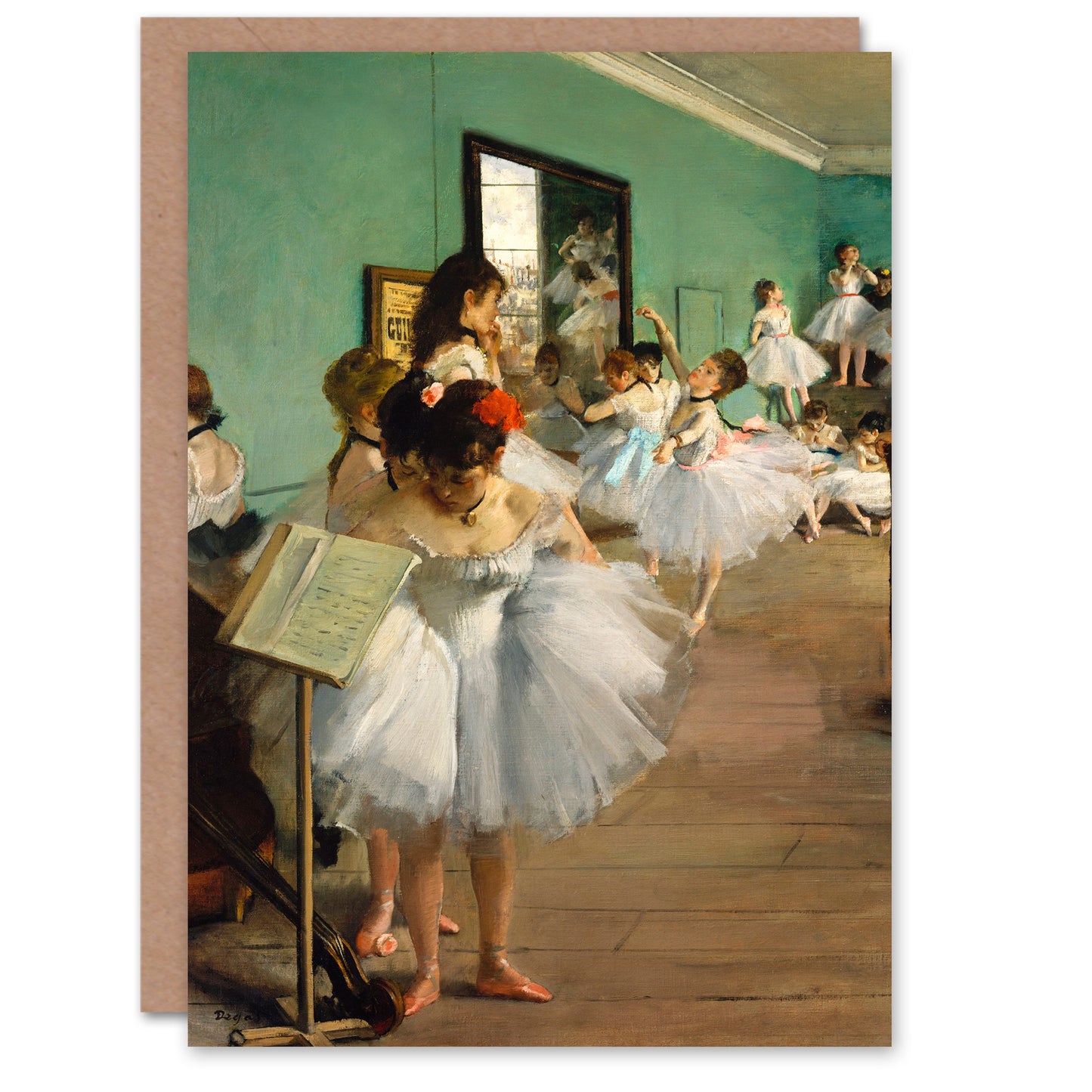 Edgar Degas Art Card The Dance Class Ballet Studio