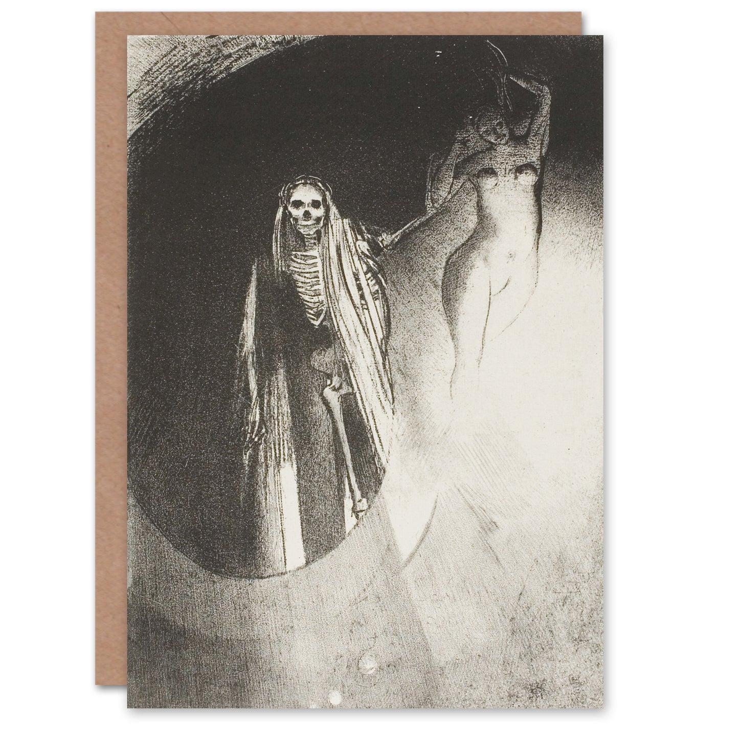Odilon Redon Art Card Death Let Us Embrace Each Other
