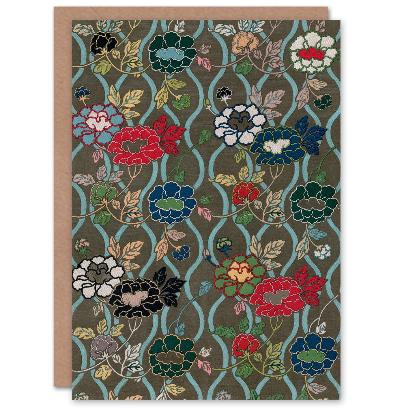 G A Audsley Art Card Vintage Japanese Floral Pattern