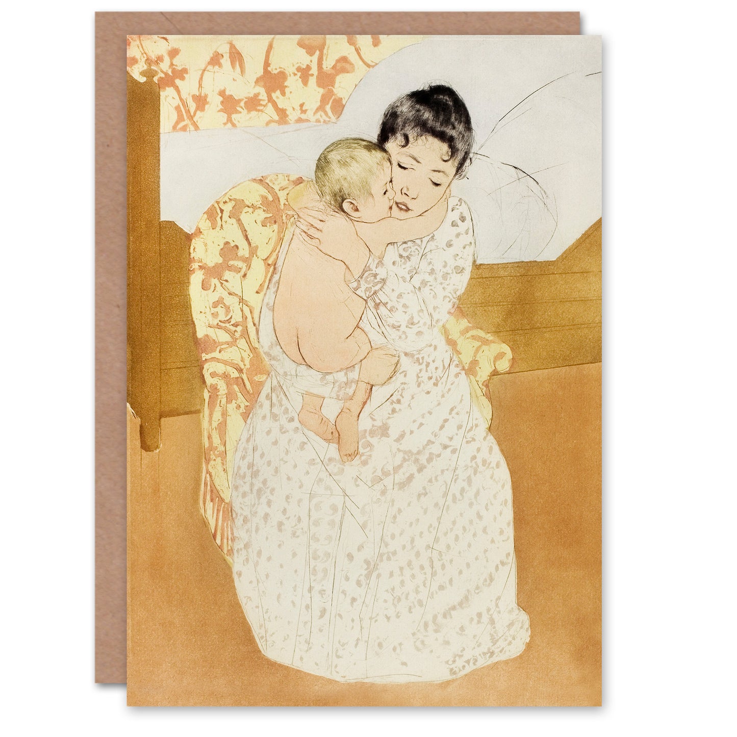 Mary Cassatt Art Card Maternal Caress Mother and Child