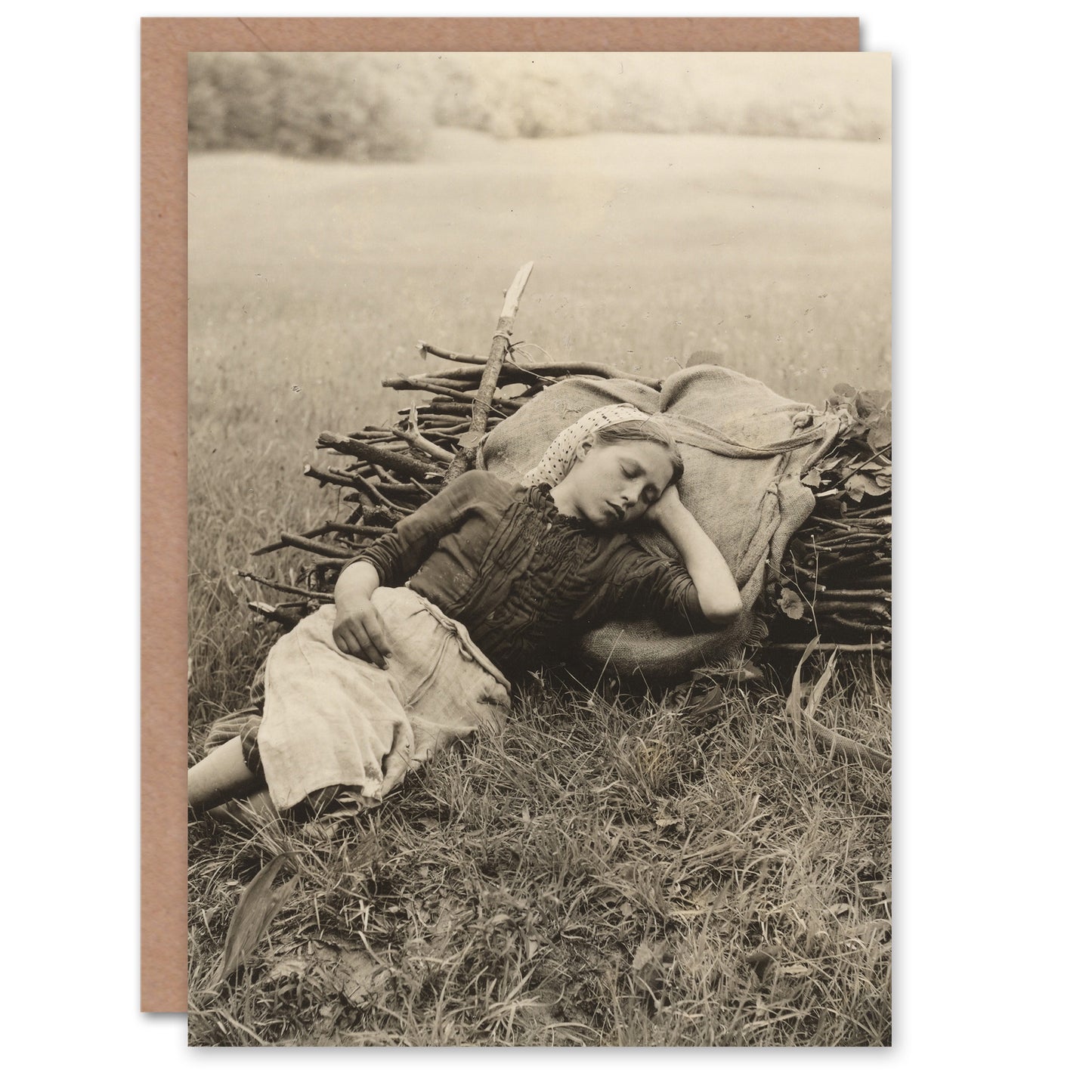 Alfred Stieglitz Art Card Weary Woman Vintage Photography