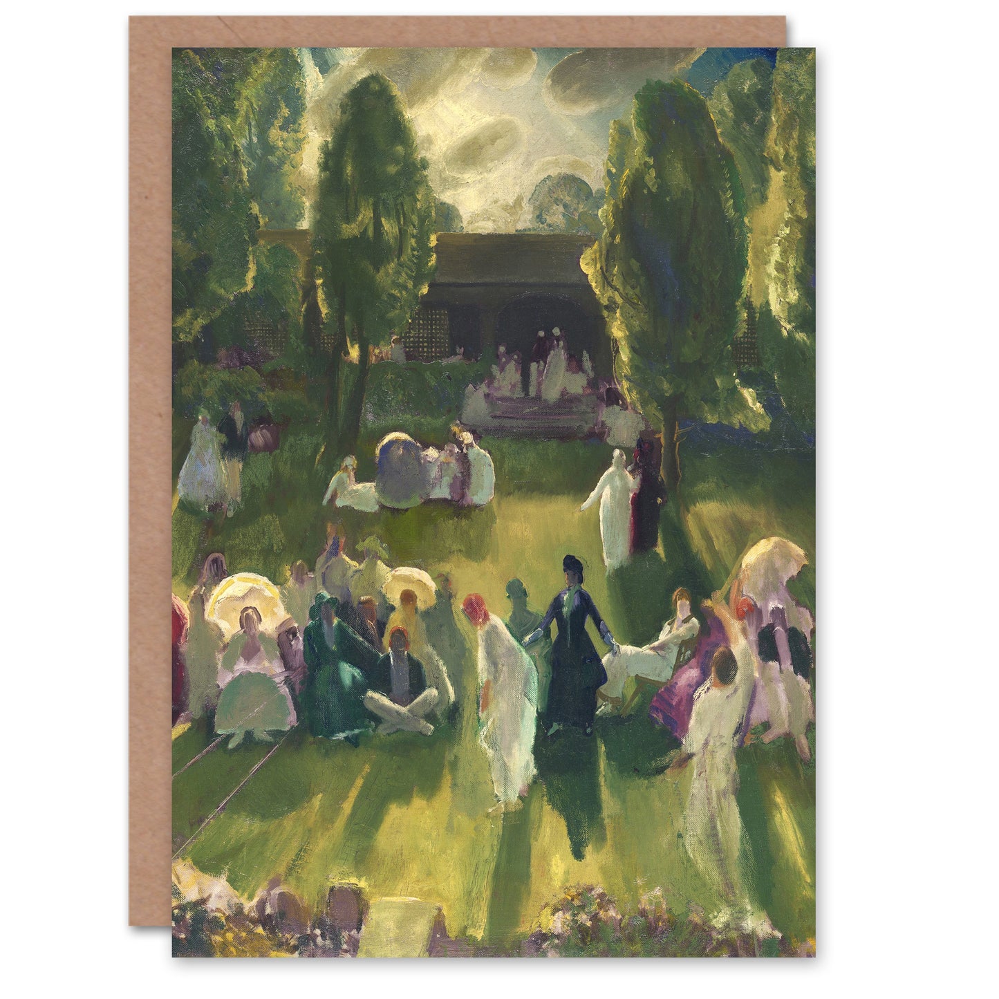 George Bellows Tennis at Newport Painting Detail Art Greeting Card
