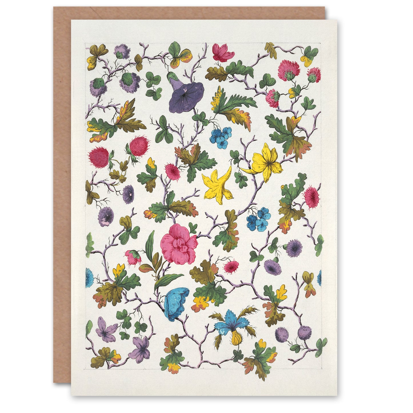 Louis Albert DuBois Floral Design For Textile Art Greeting Card