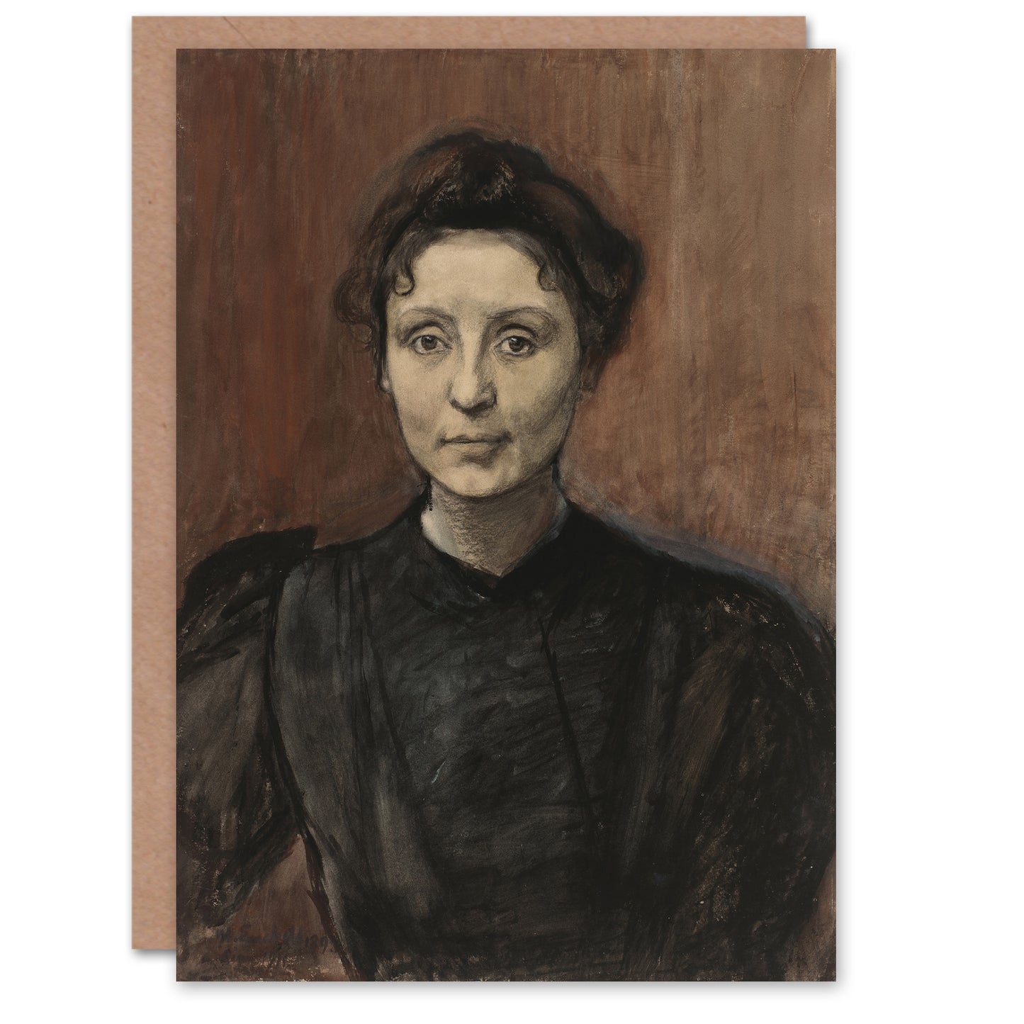 Magnus Enckell Portrait of Madeleine Jouvray Art Greeting Card