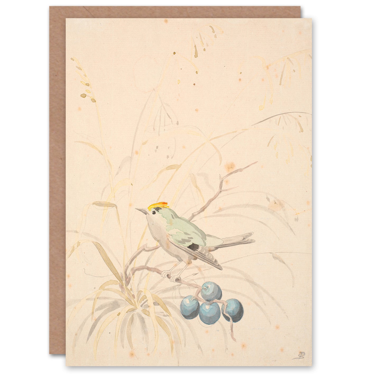 PC Skovgaard Kingbird on a Meadow Branch Art Greeting Card
