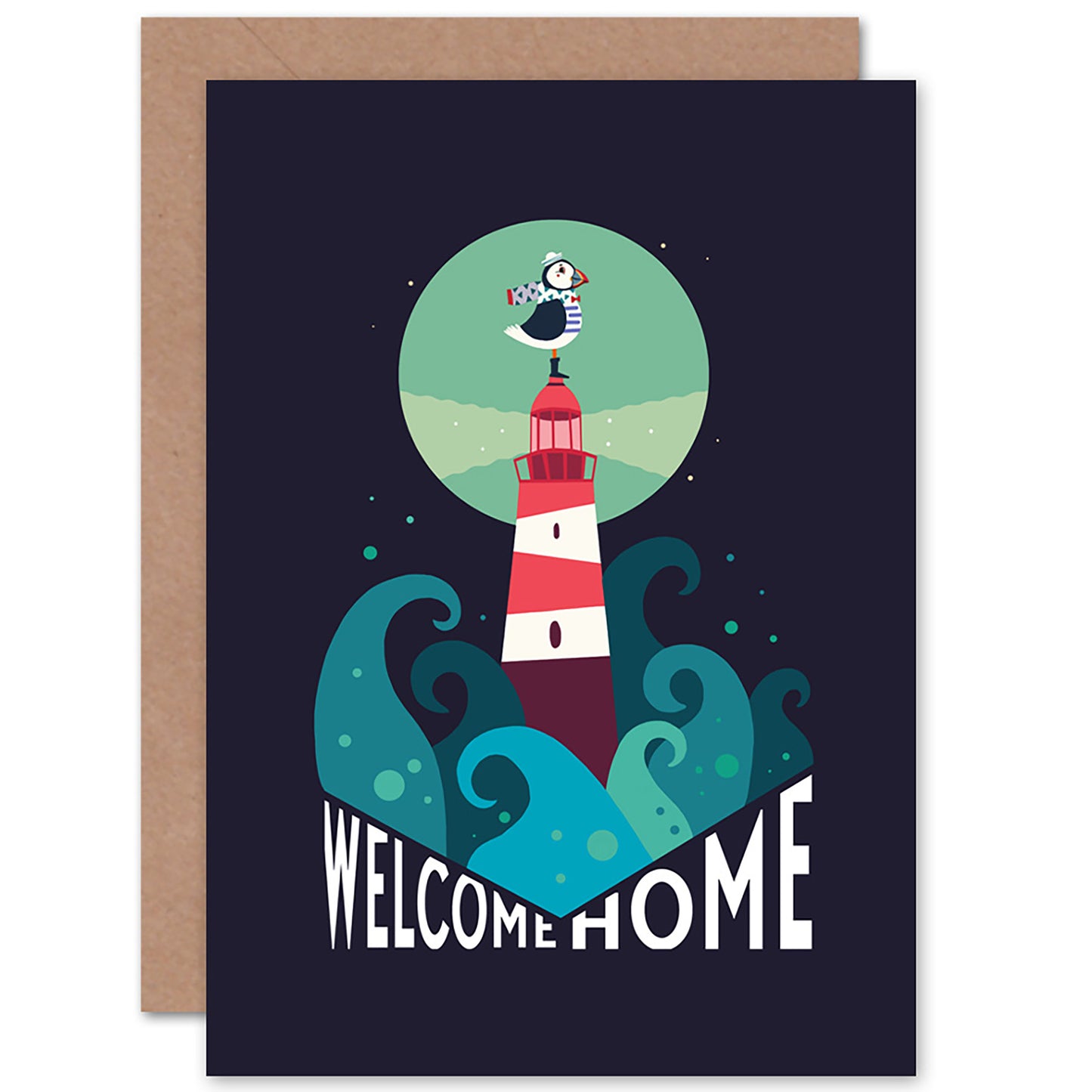 Lighthouse Nautical Welcome Good Bye Card