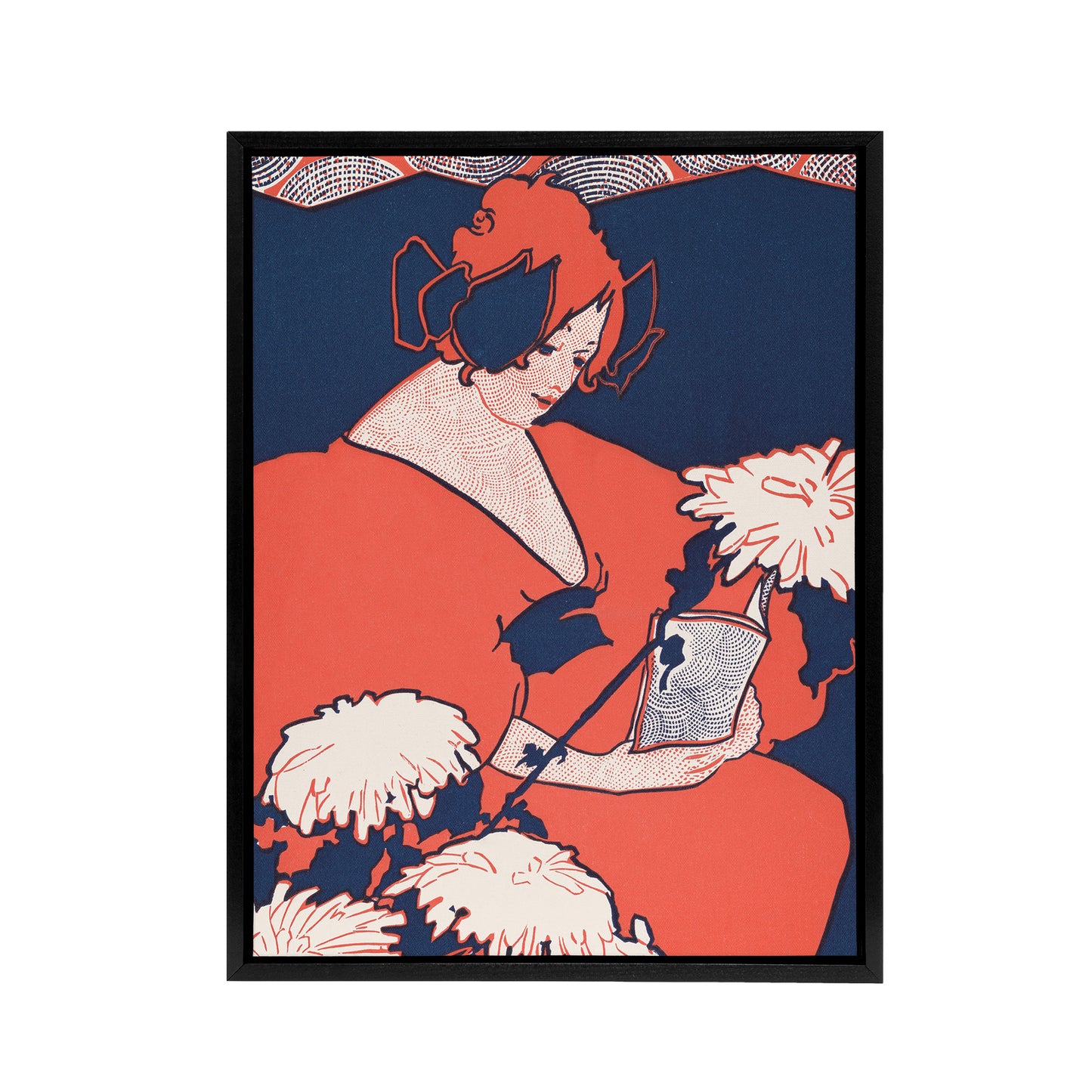 The Penny Magazine Cover Woman Reading Framed Canvas Wall Art Print Reed