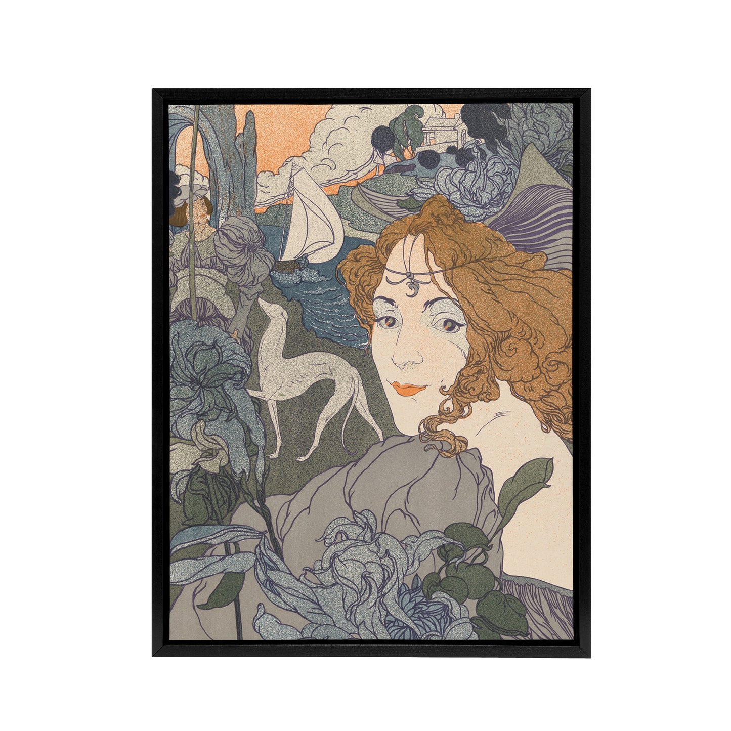 Homecoming Dream Painting Framed Canvas Wall Art Print Georges de Feure