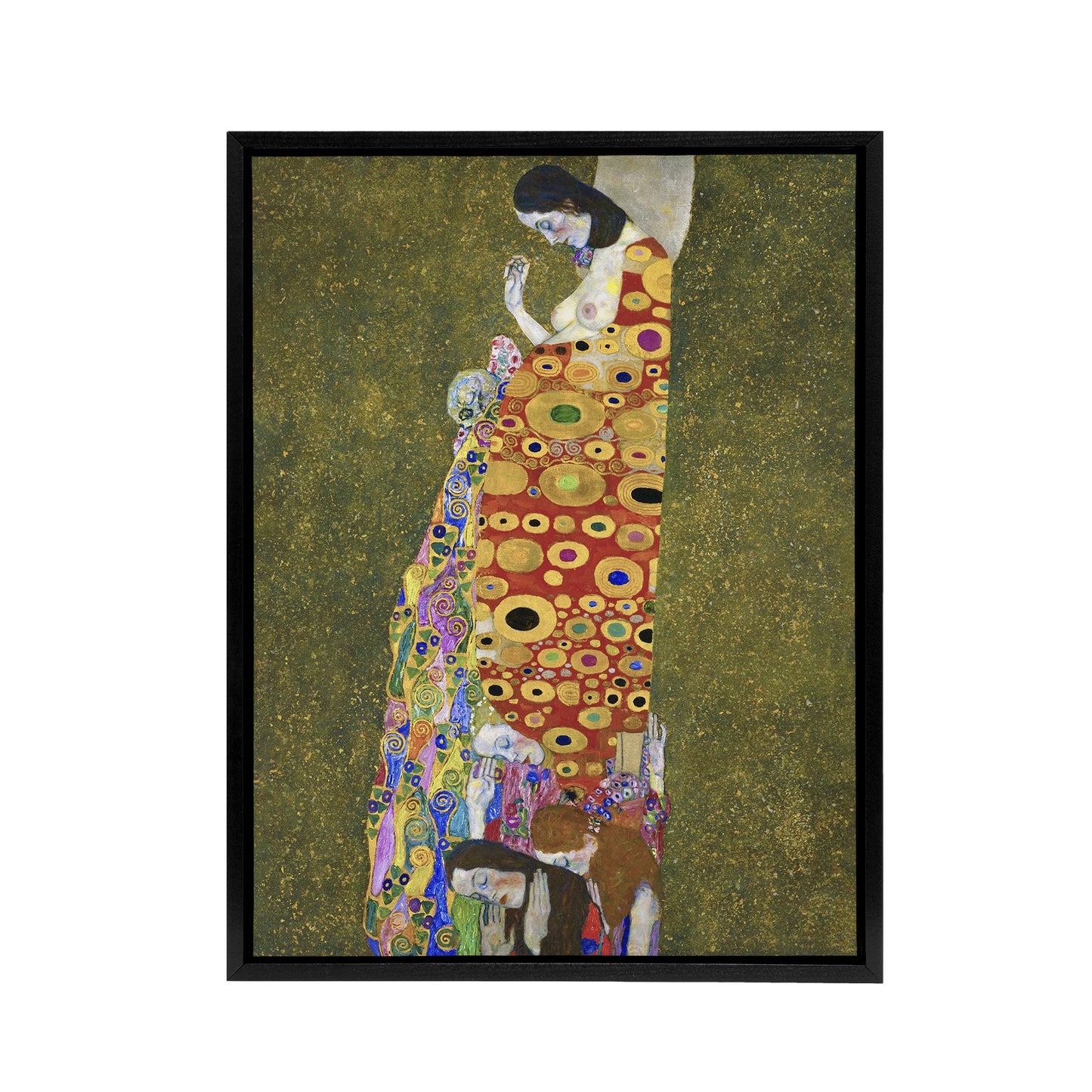 Vision Hope II Pregnancy Life Death Framed Canvas Wall Art Print Klimt