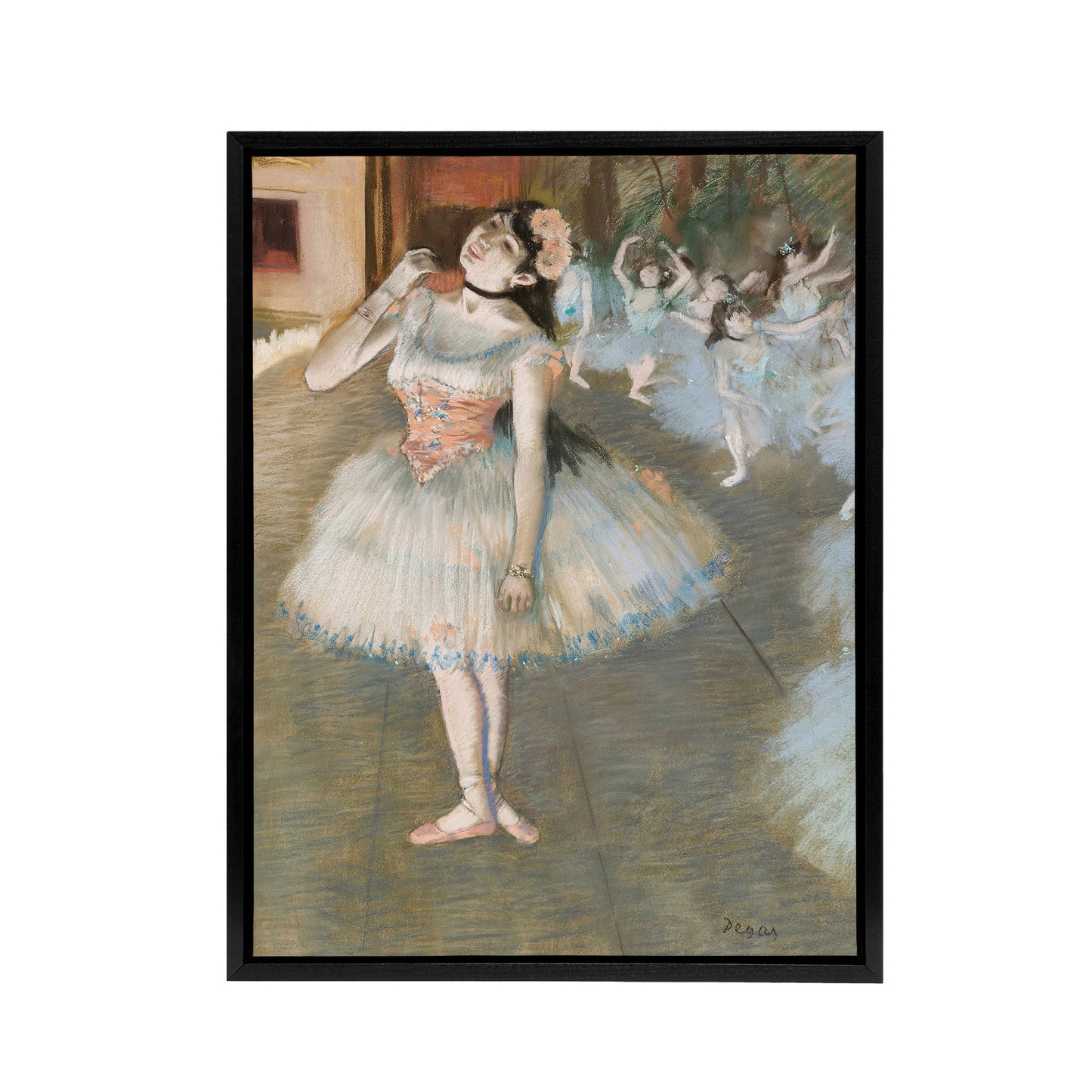 The Star Ballet Dancer Portrait Degas Vintage Framed Canvas Wall Art