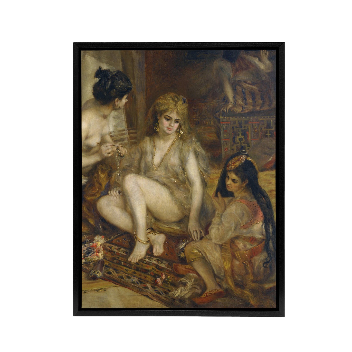 Interior of a Harem in Montmartre Renoir Vintage Framed Canvas Wall Art