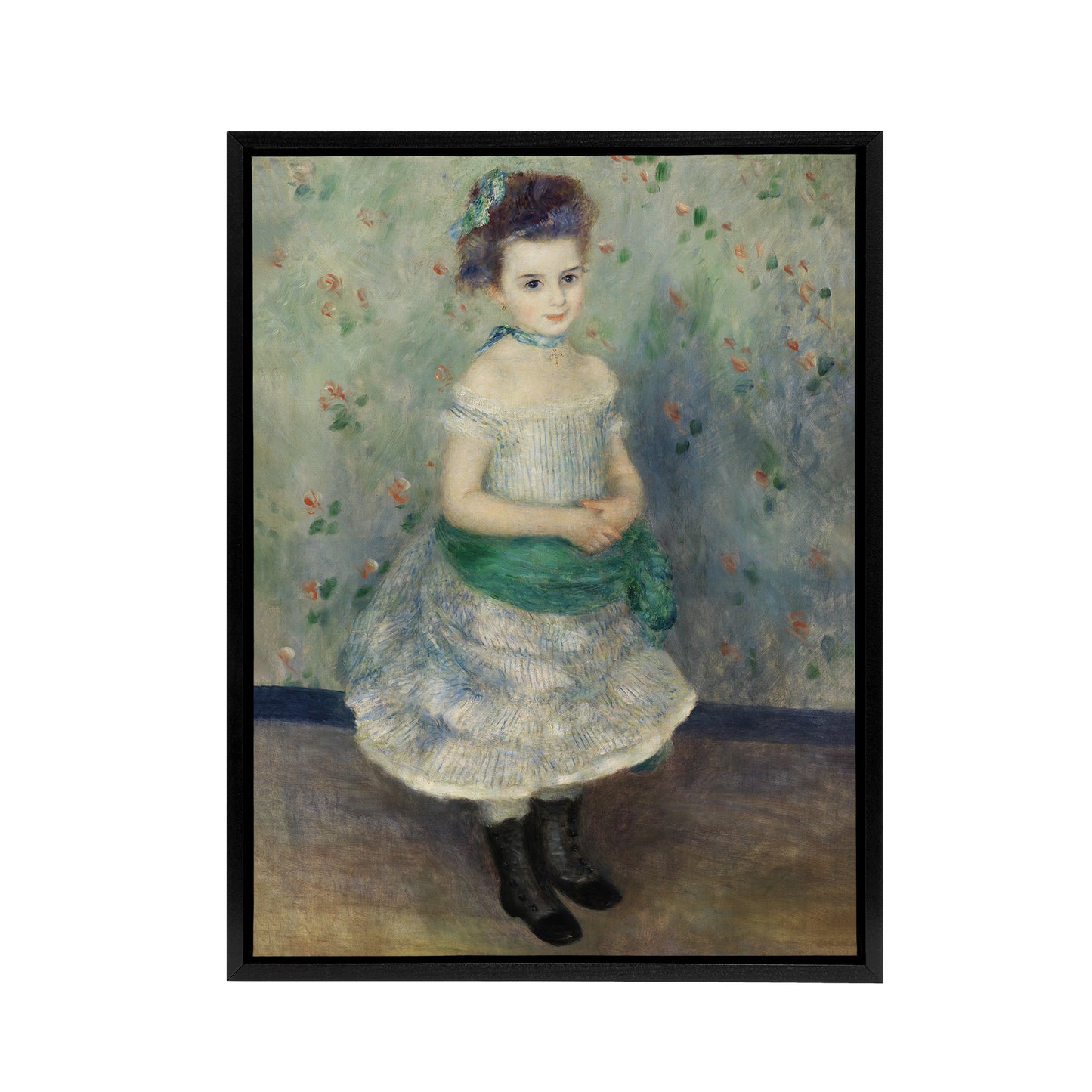 Jeanne Durand Ruel Renoir Vintage Black Framed Canvas Wall Art