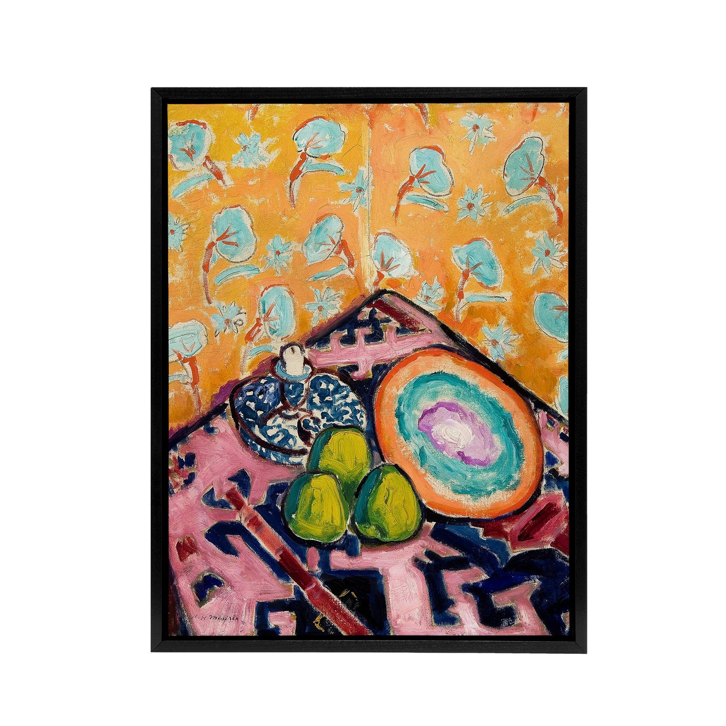 Alfred Henry Maurer Colourful Still Life Painting Black Framed Canvas Art Print