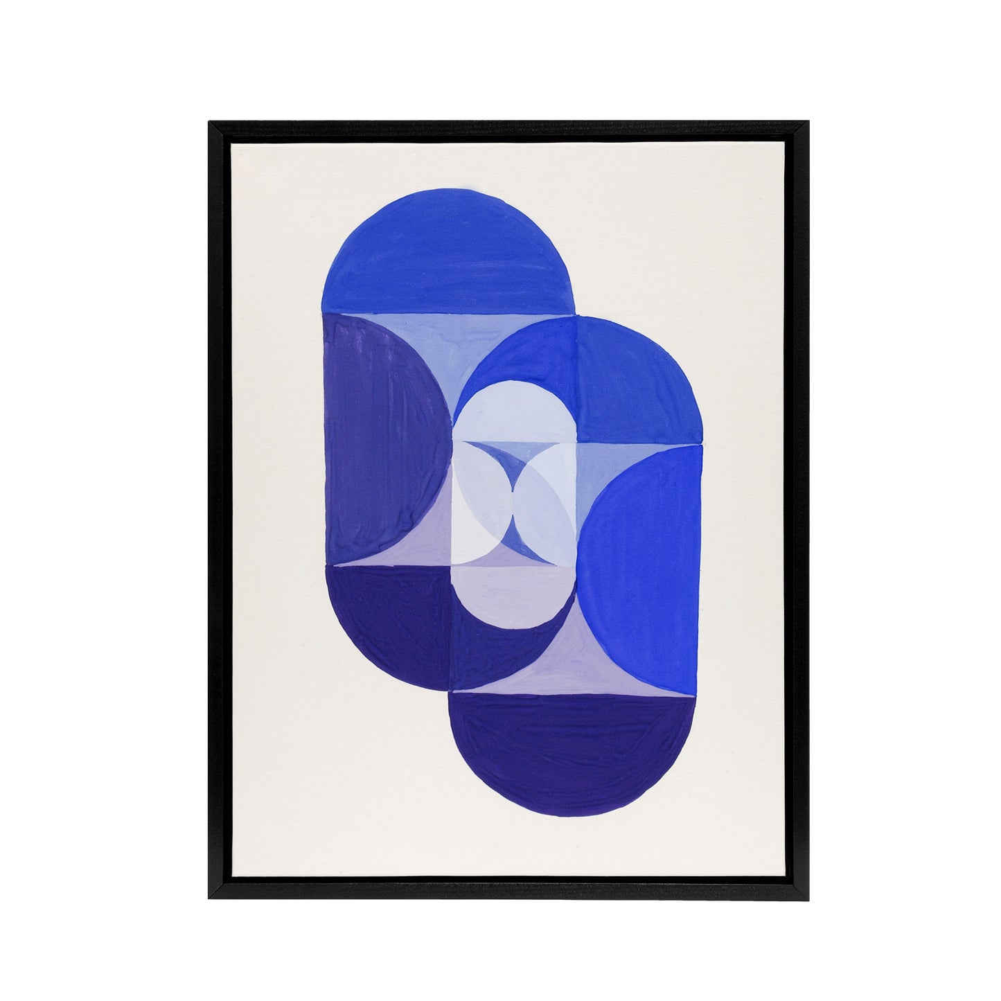 Joseph Schillinger Key Blue Abstract Painting Black Framed Canvas Art Print