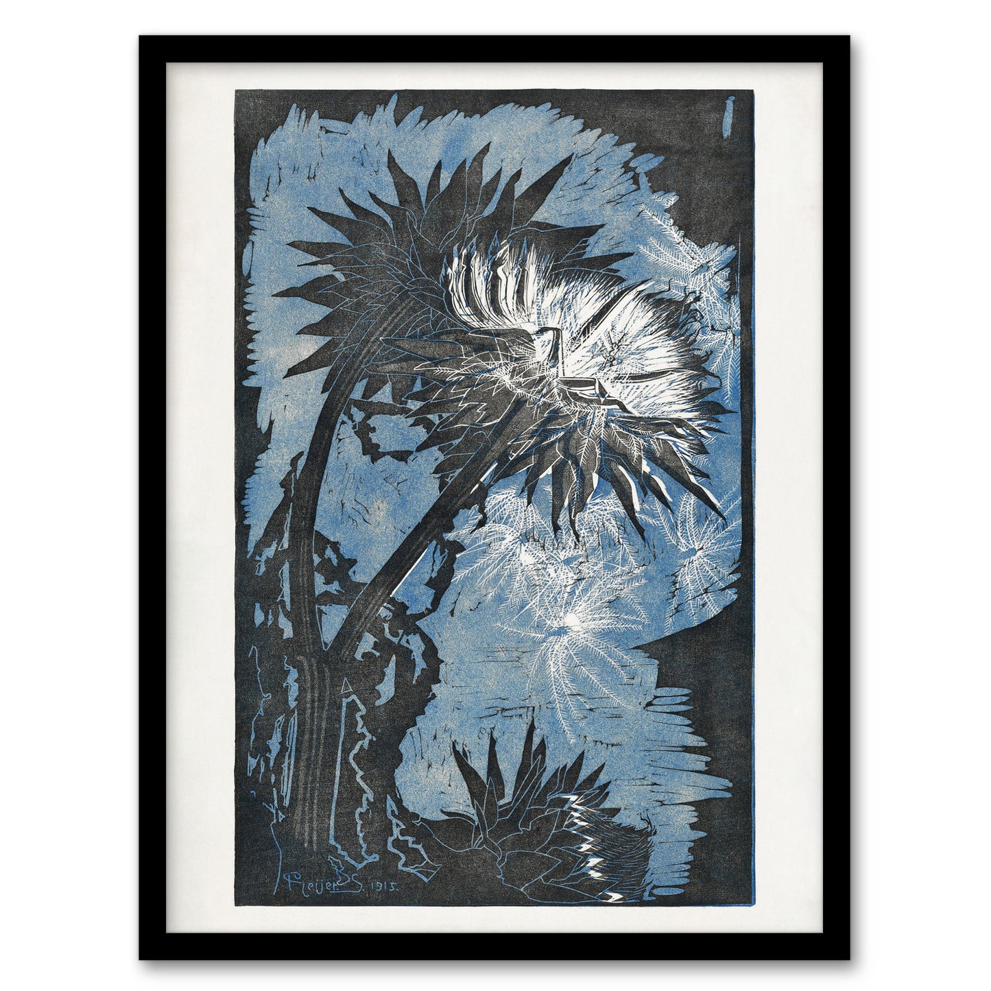 Reijer Stolk Artichoke Flower Abstract Floral Painting Framed Wall Art Print