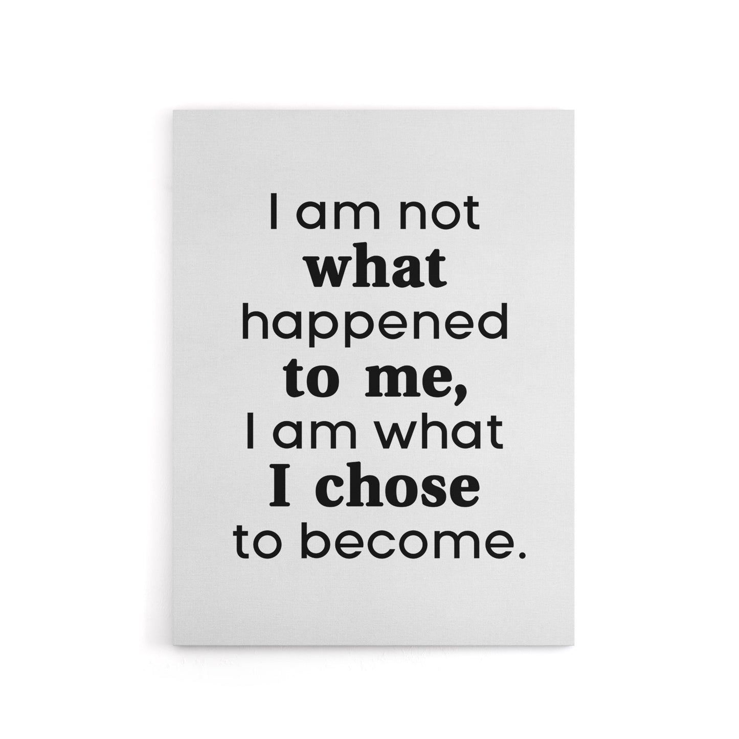 I Am Not What Happened To Me Bold Inspirational Canvas Wall Art Print