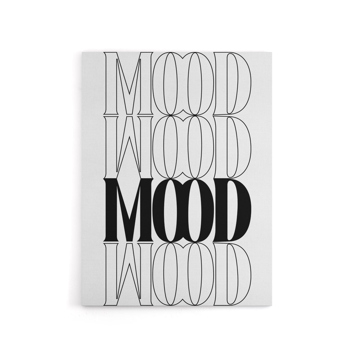 Mood Black And White Bold Graphic Design Canvas Wall Art Print
