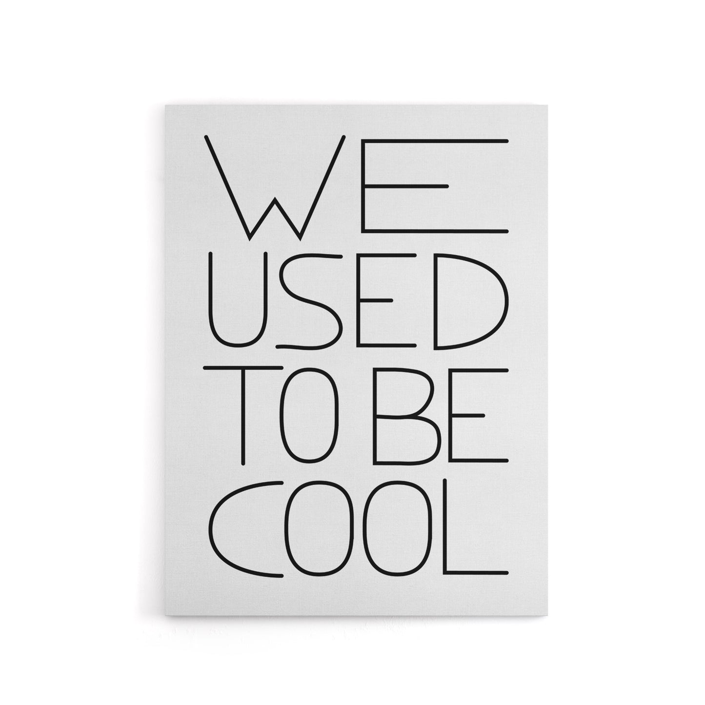 We Used To Be Cool Black And White Funny Cheeky Canvas Wall Art Print