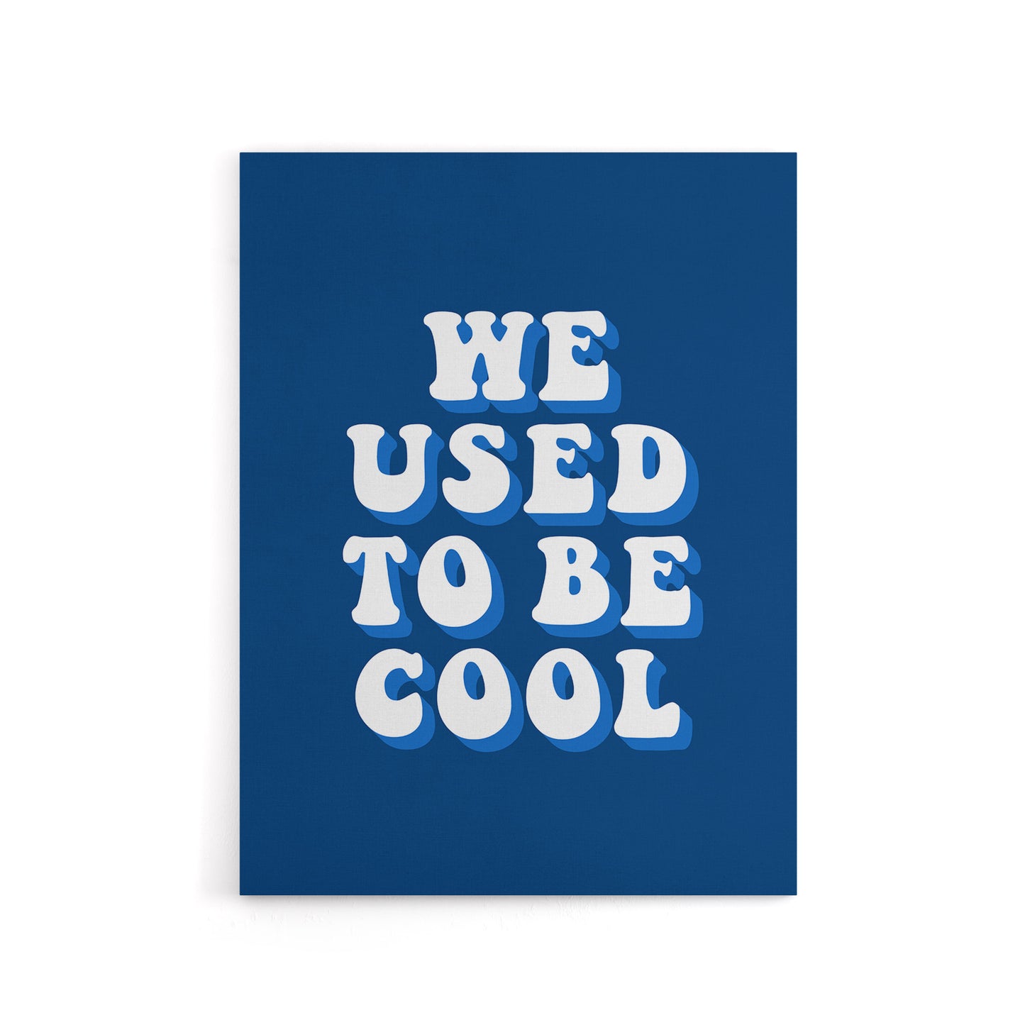 We Used To Be Cool Retro Blue Funny Cheeky Canvas Wall Art Print