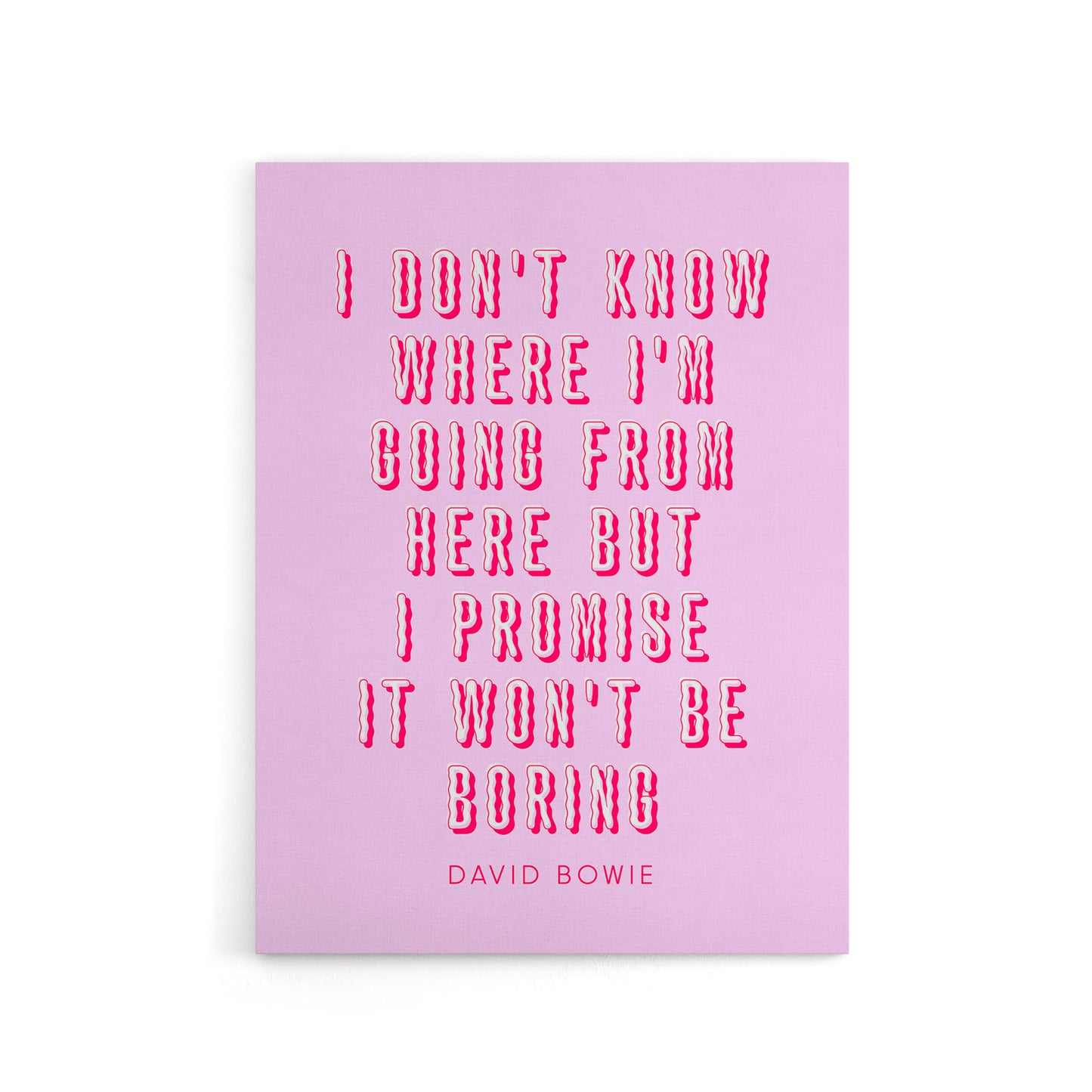 Don't Know Where I'm Going Modern Pink Quote Canvas Wall Art Print