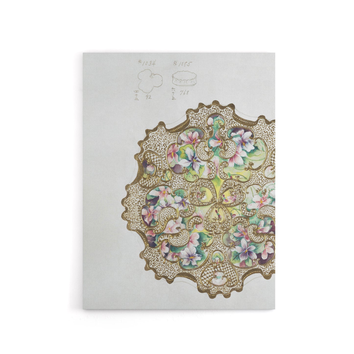 Vintage Design For Plate Bowl Canvas Wall Art Print Noritake