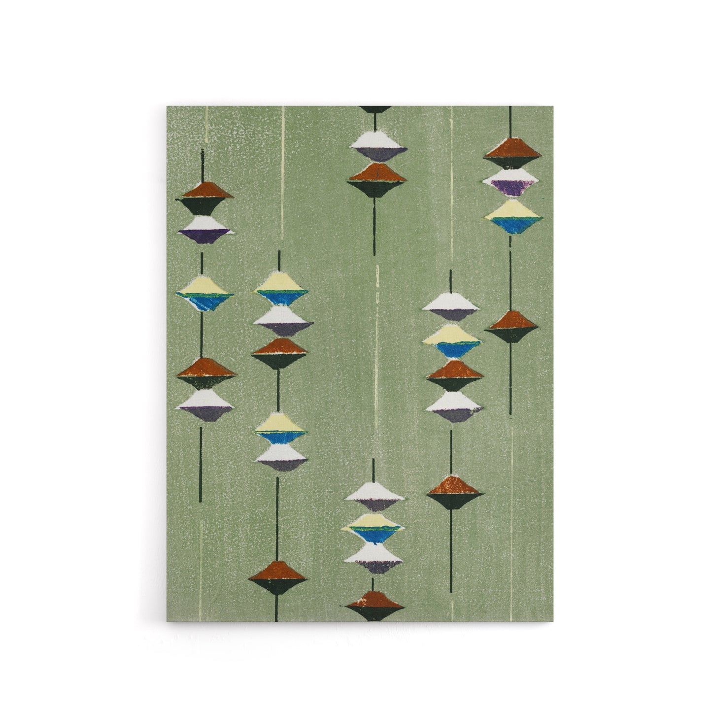 Vintage Japanese Textile Pattern Canvas Wall Art Print Korin