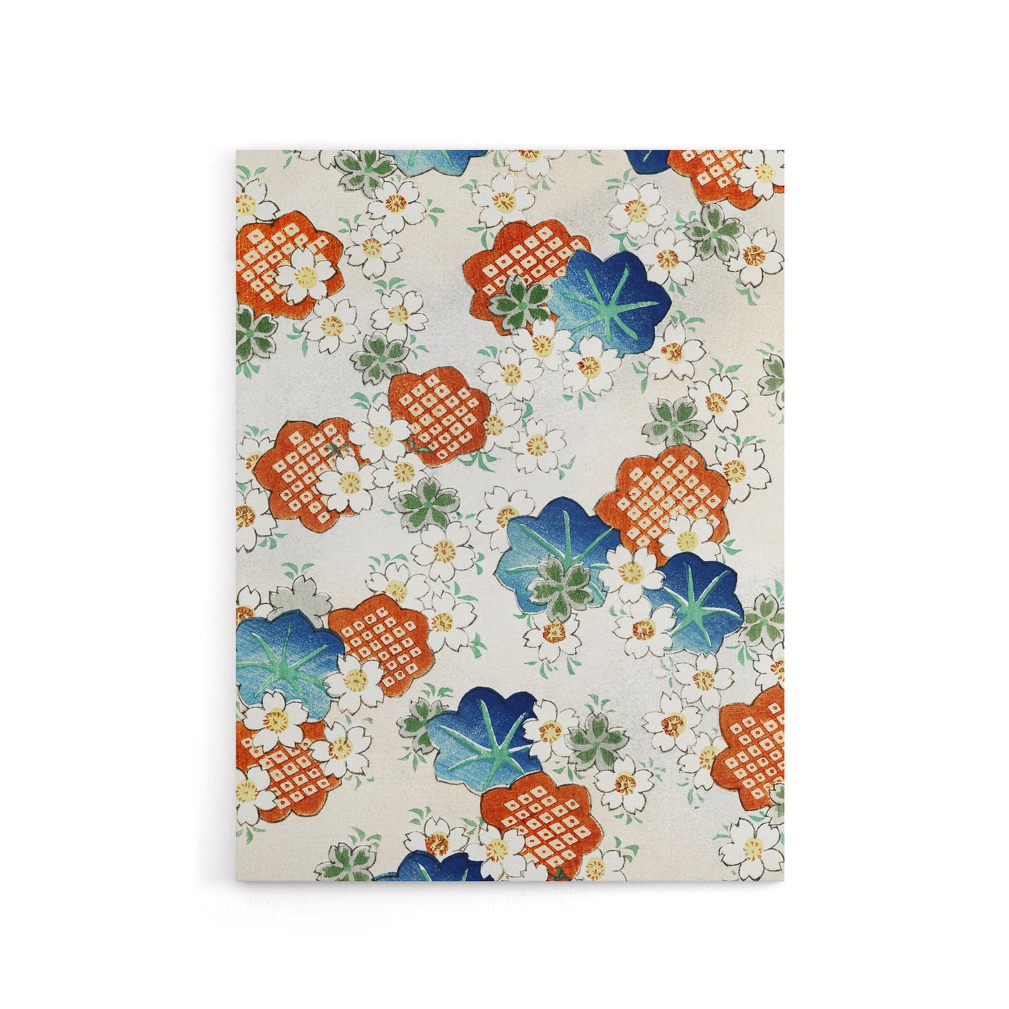 Vintage Floral Flower Pattern Canvas Wall Art Print Bijutsukai